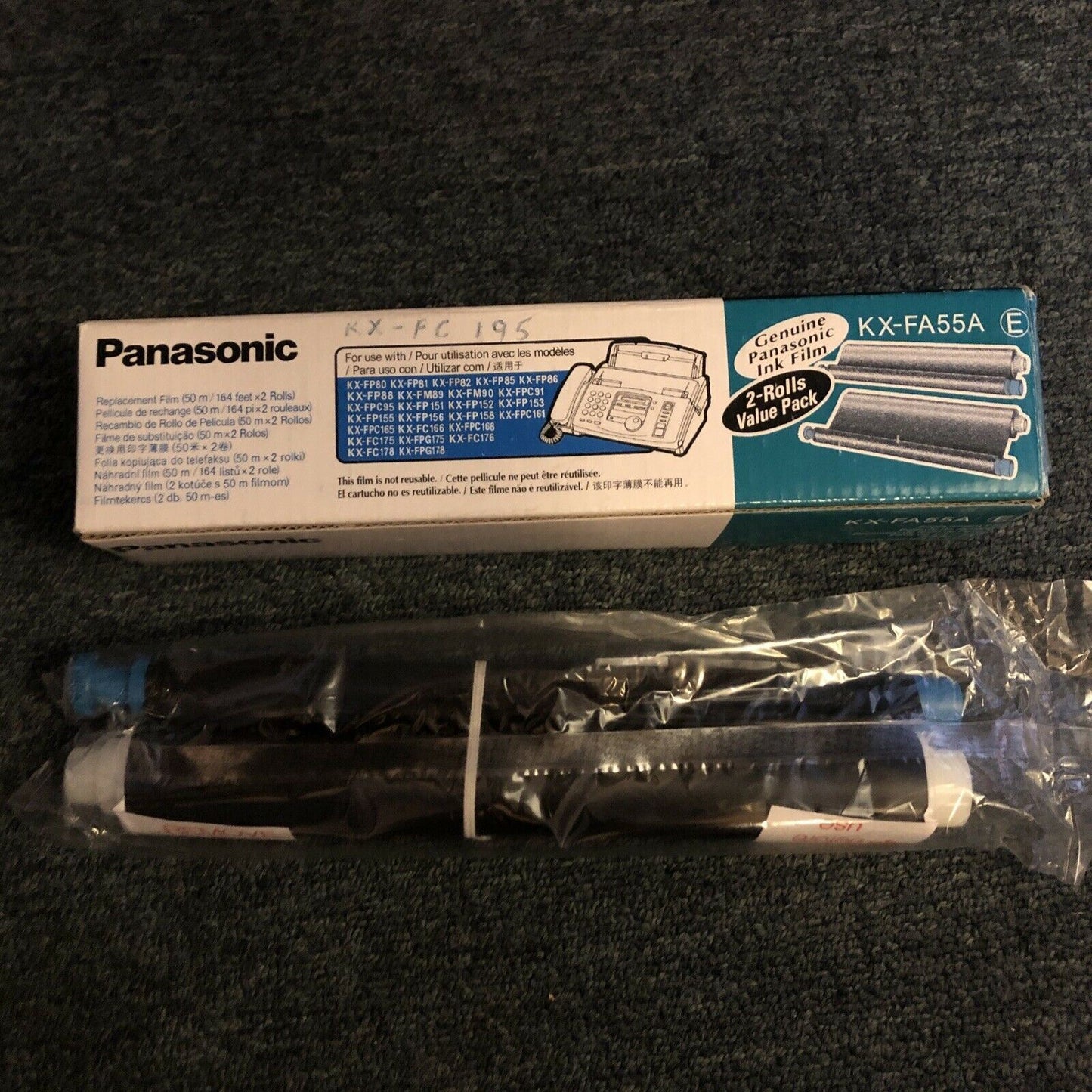 GENUINE PANASONIC Replacement ink film Single PACK box KX-FA55 original fax