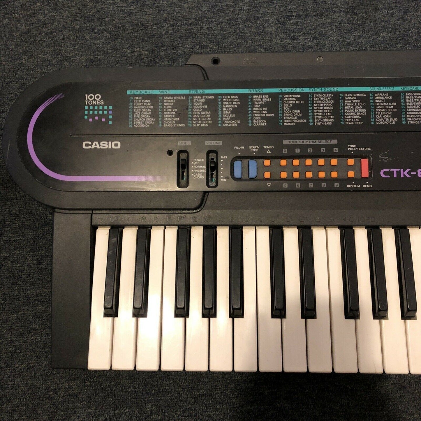 Vintage Casio CTK-80 Electronic Keyboard 49 Keys