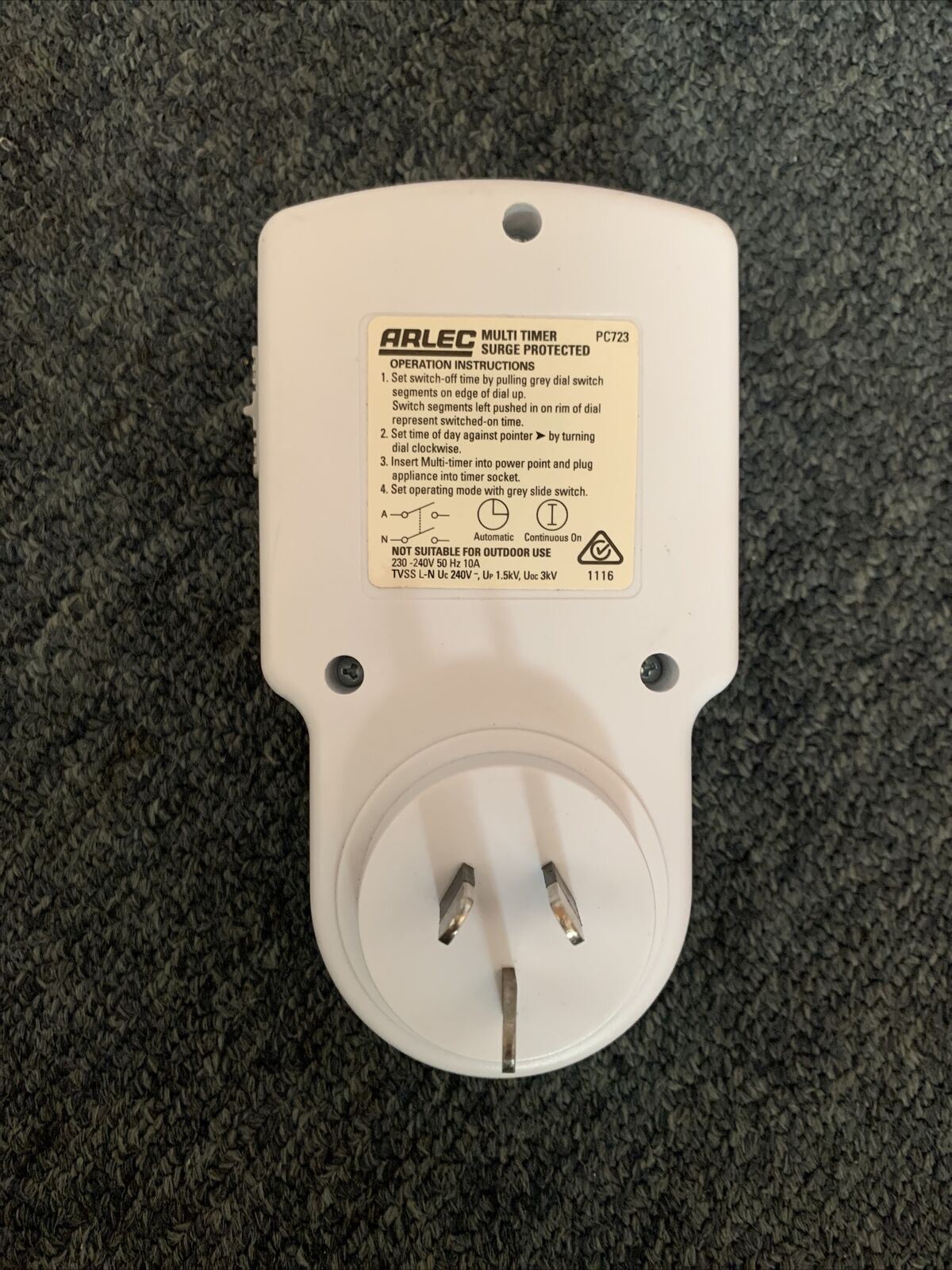 Arlec Multi Timer Surge Protected 24 Hour Timer