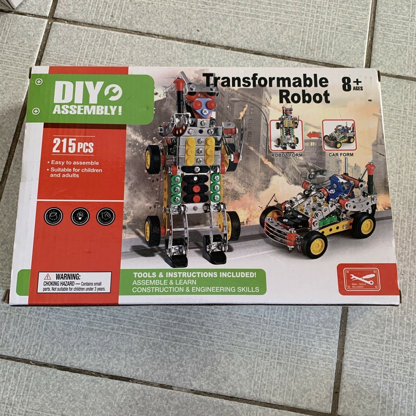 DIY Assembly Transformable Robot - 215 pcs Transform from Robot to Car!