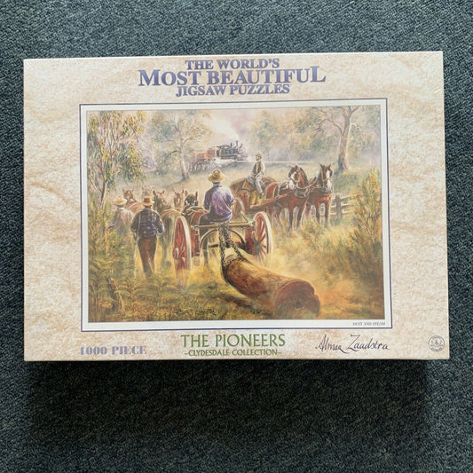 *New Sealed* Dust And Steam Alma Zaastra The Pioneers Collection - Jigsaw Puzzle