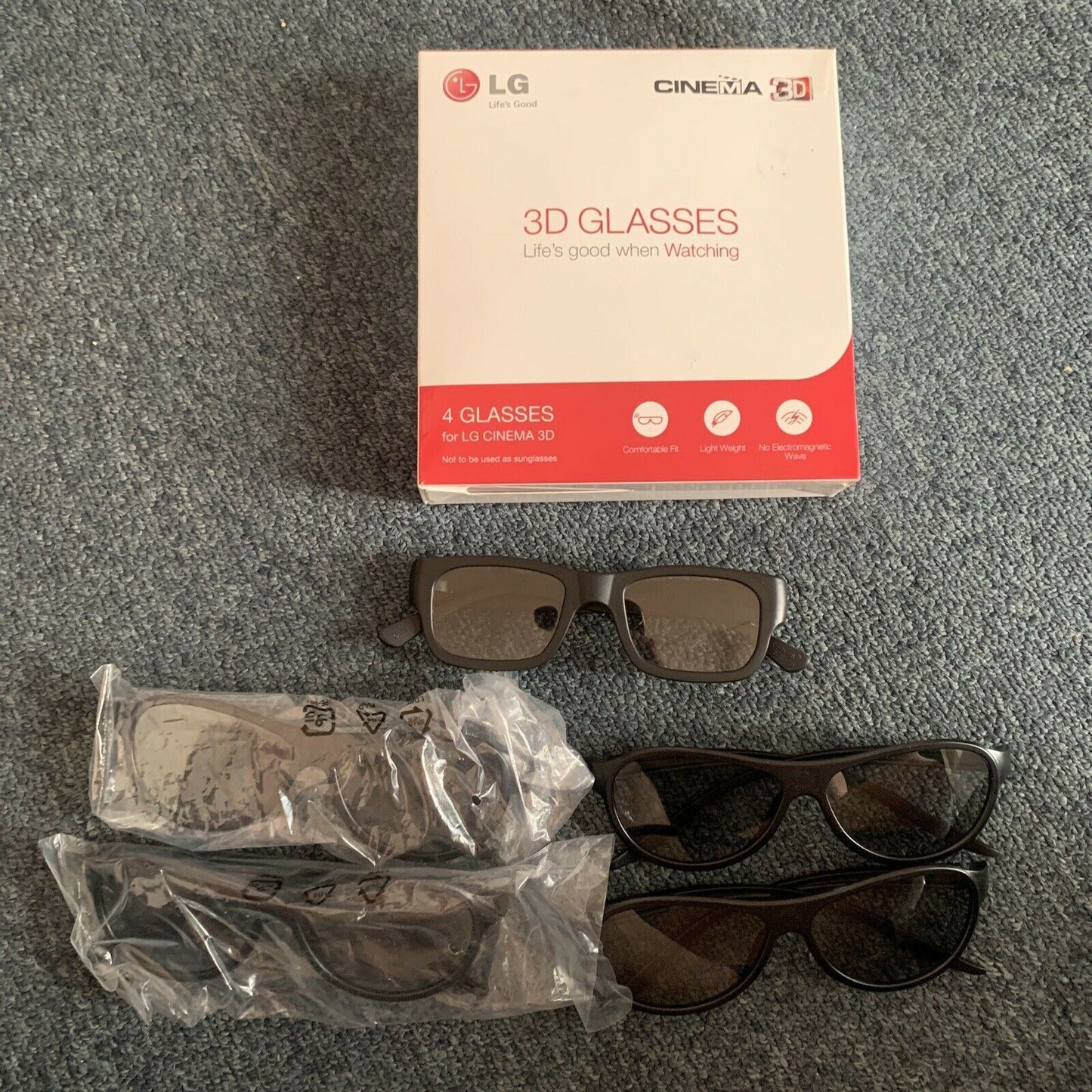 LG 3D Glasses for LG Cinema 3D LED LCD TV 5x Pairs AG-F319