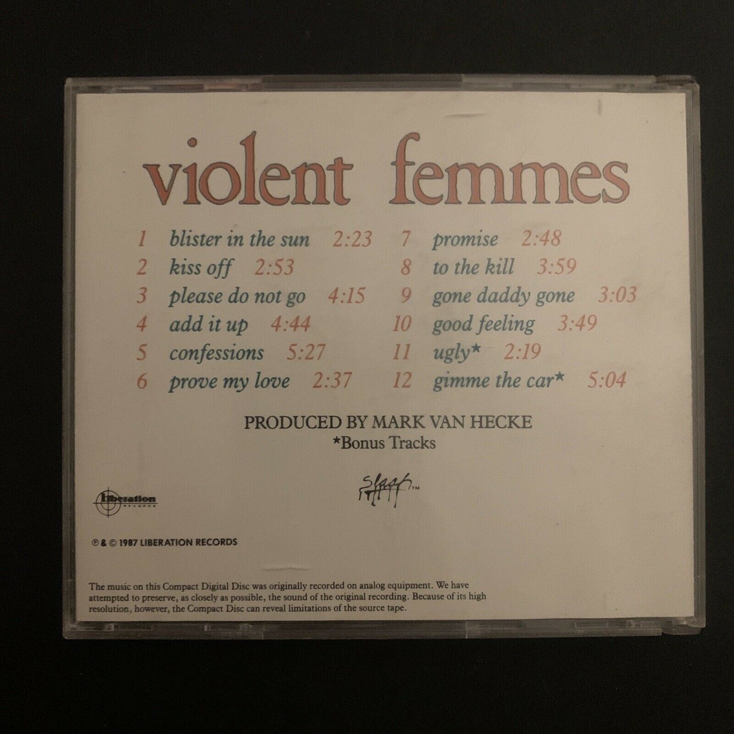 Violent Femmes – Violent Femmes (CD, 1987) Album