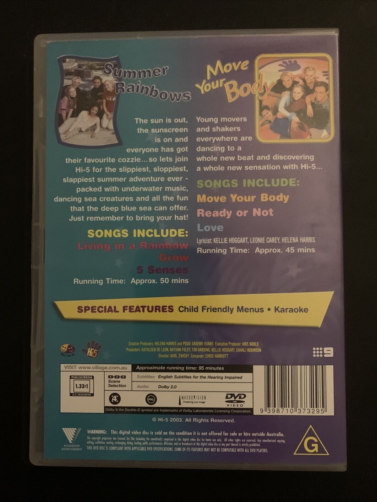 Hi-5 Summer Rainbows & Move Your Body (DVD) Region 4