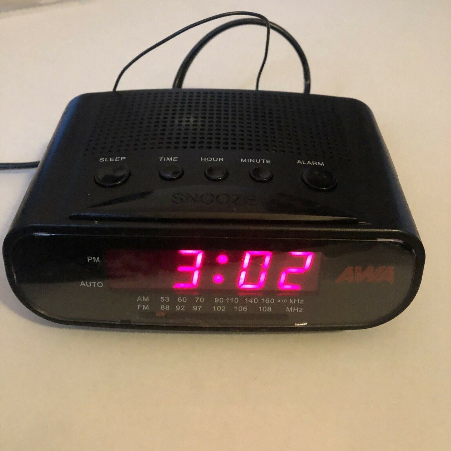 Vintage AWA Alarm Clock AM/FM Radio CR-325