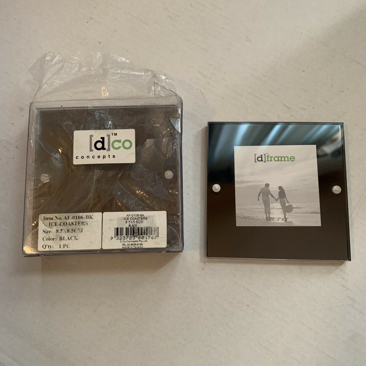 Dco Concepts Ice Coasters 8.5x8.5cm Set Of 4 with frame