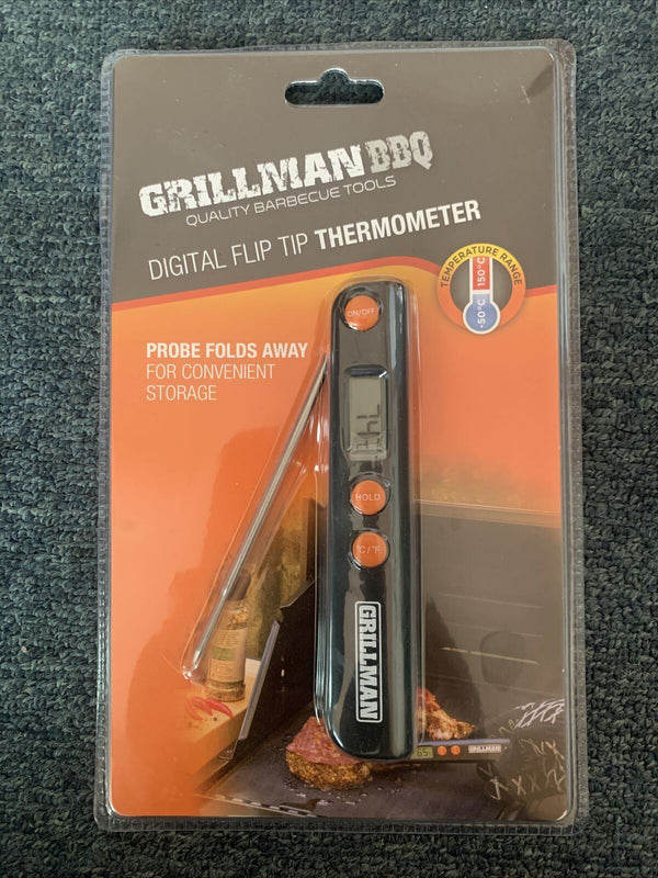 Grillman Digital Thermometer Flip Tip Stainless Steel Probe 101233