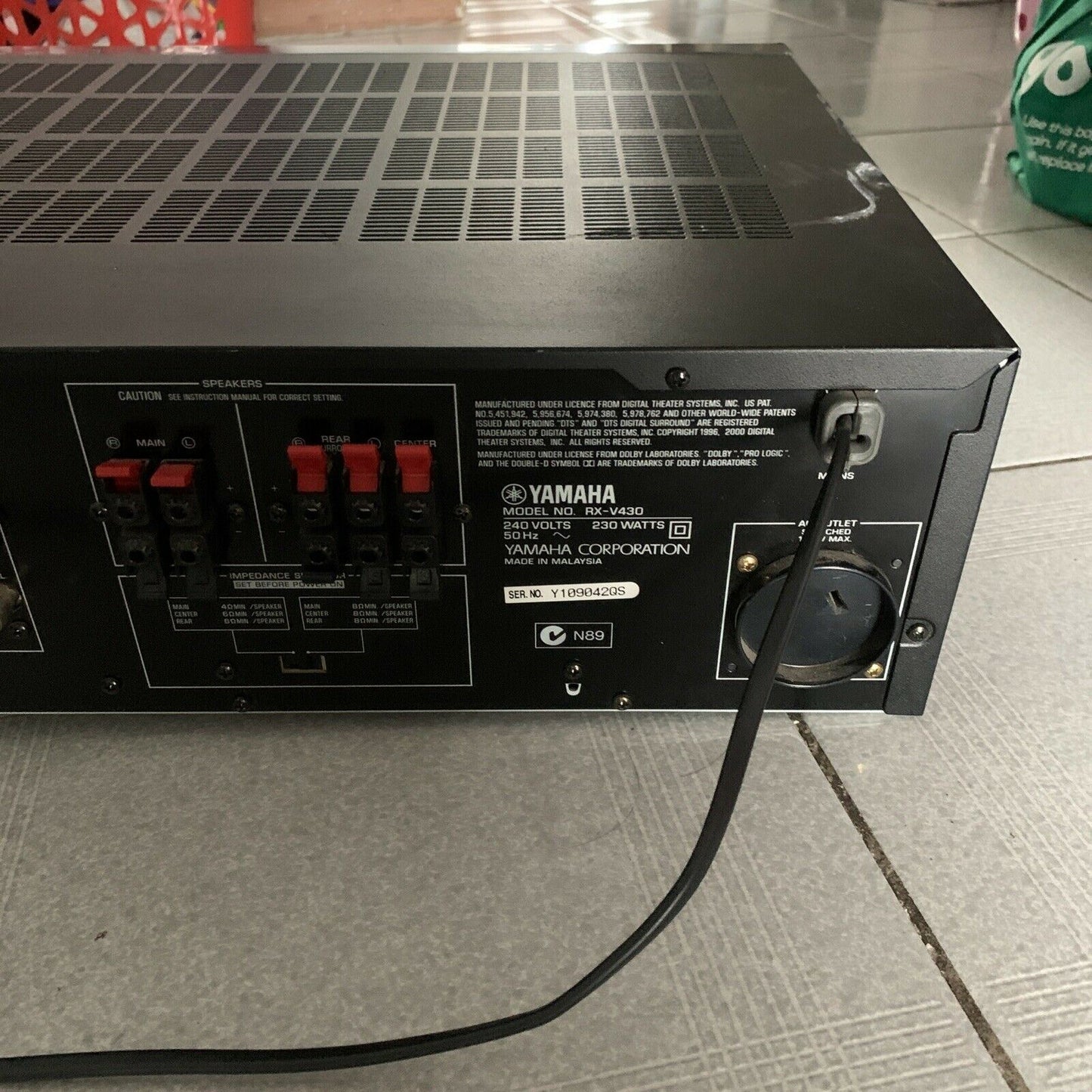 Yamaha RX-V430 Natural Sound AV Receiver *please read description