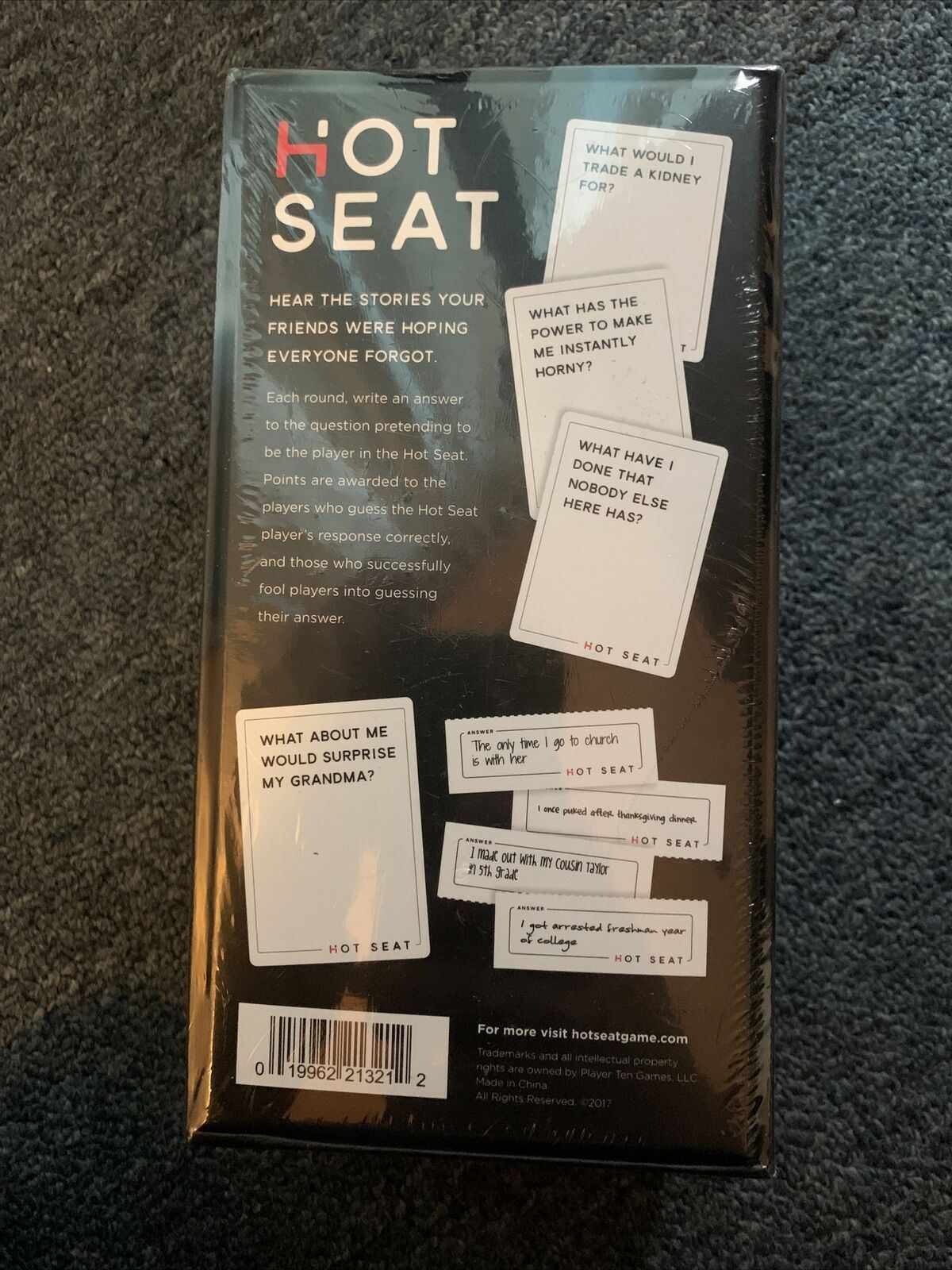 *New Sealed* Player Ten Hot Seat The Adult Party Game About Your Friends