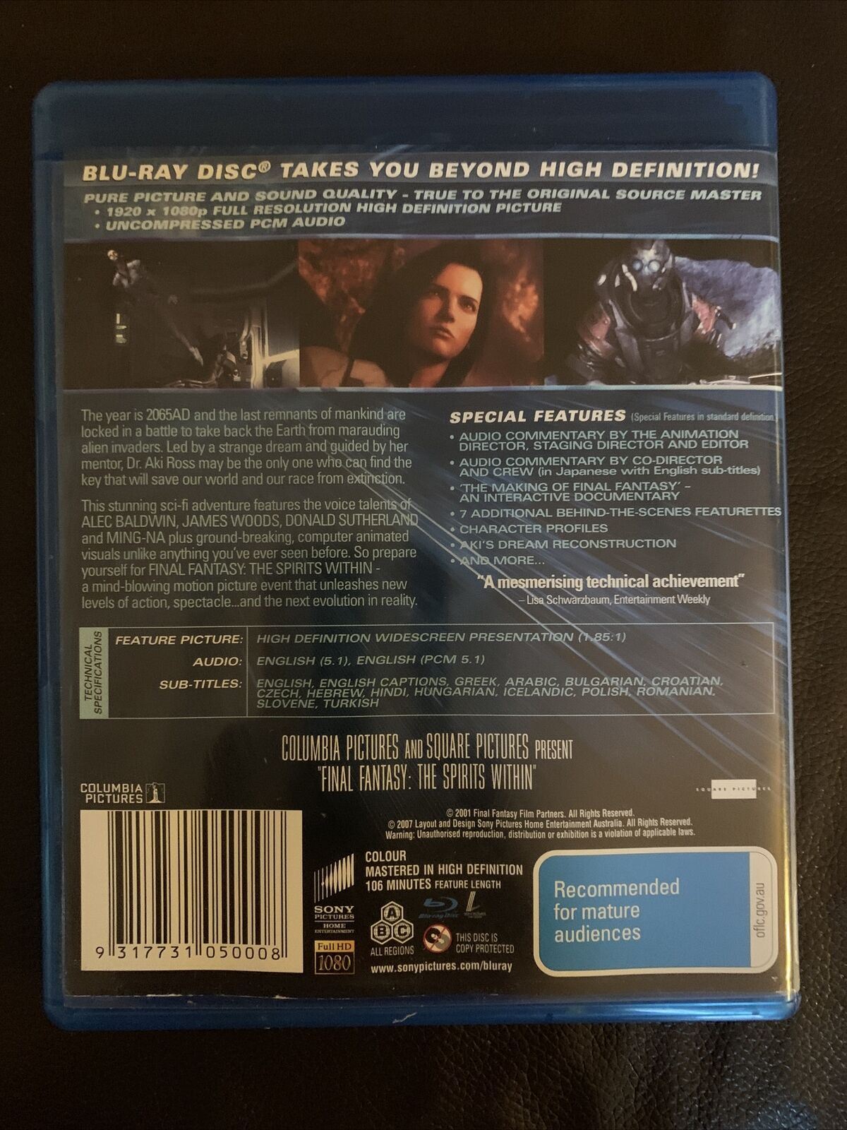 Final Fantasy - The Spirits Within (Blu-ray, 2001)