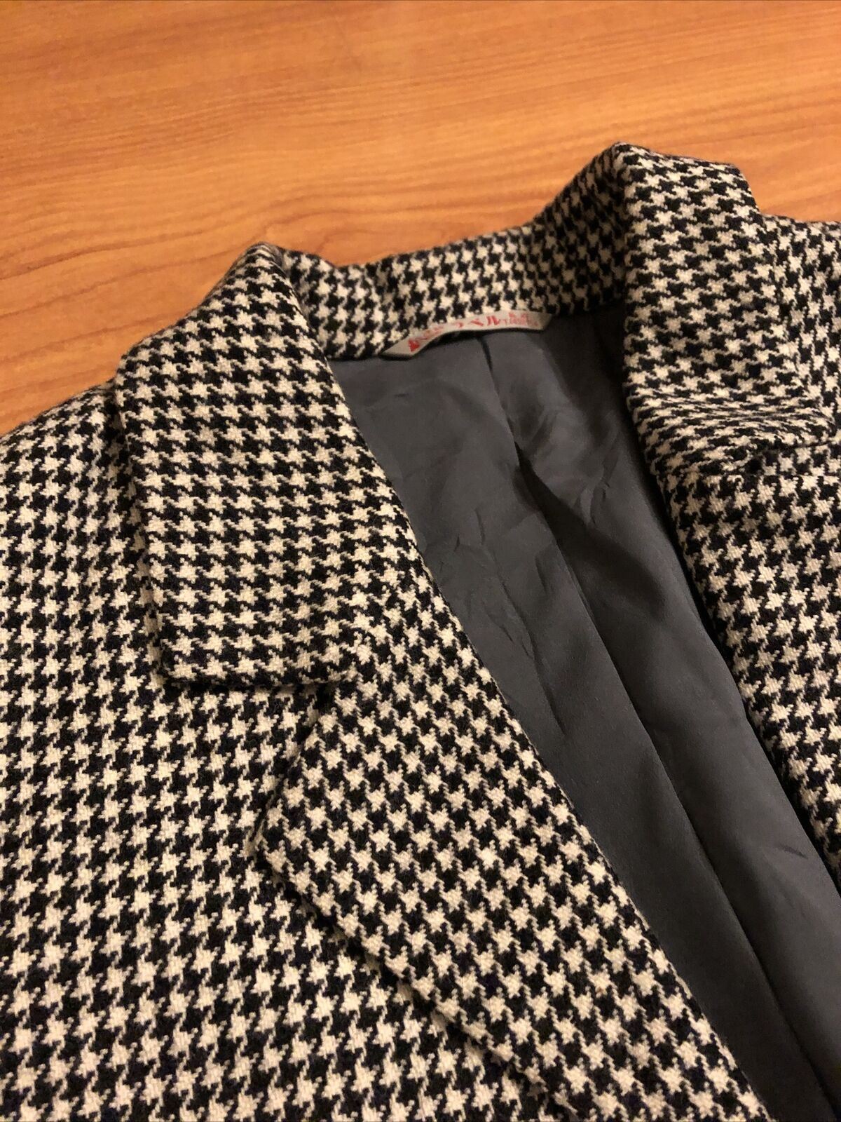 Vintage Luxury Check Fabric Jacket & Pencil Skirt