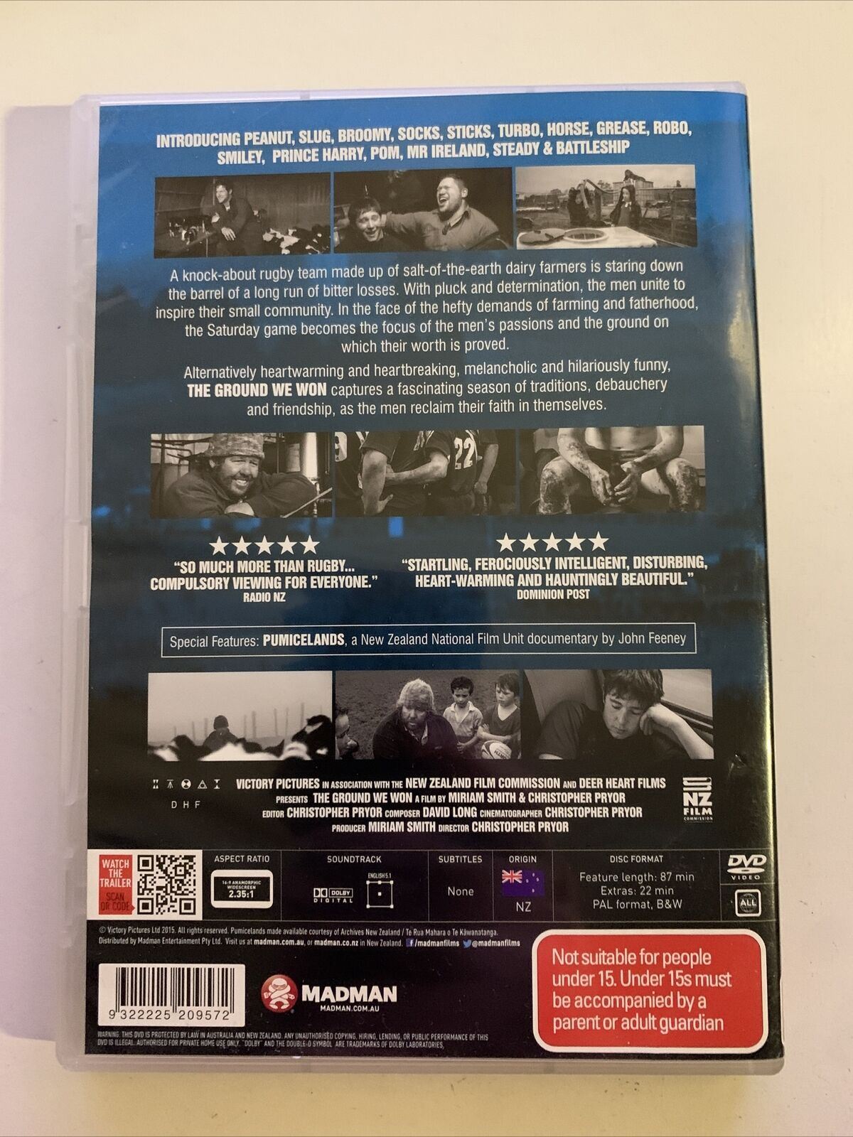 The Ground We Won (DVD, 2015) Rugby Documentary New Zealand. Region Free