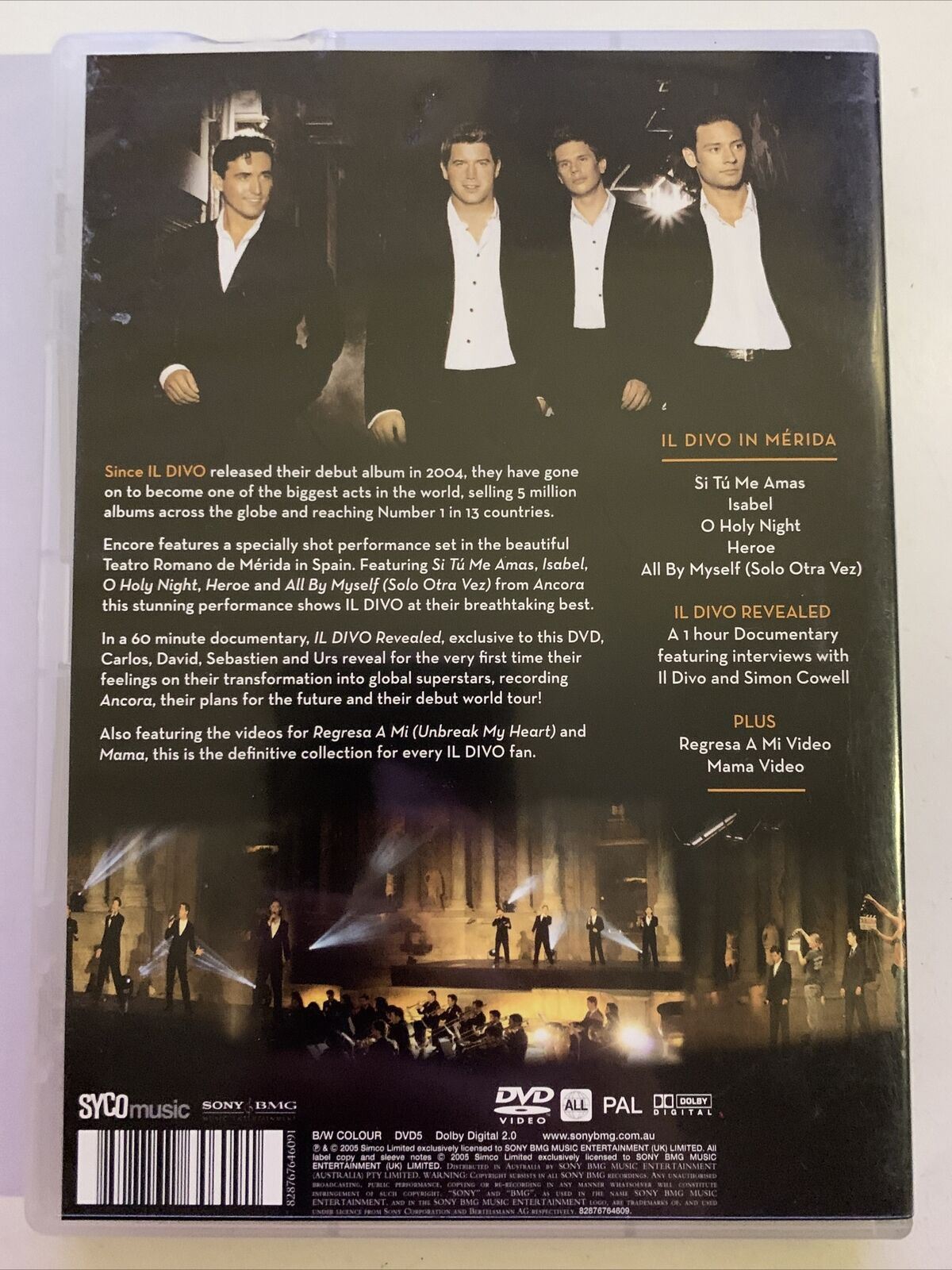 Il Divo: Encore - Live in Spain (DVD) All Regions