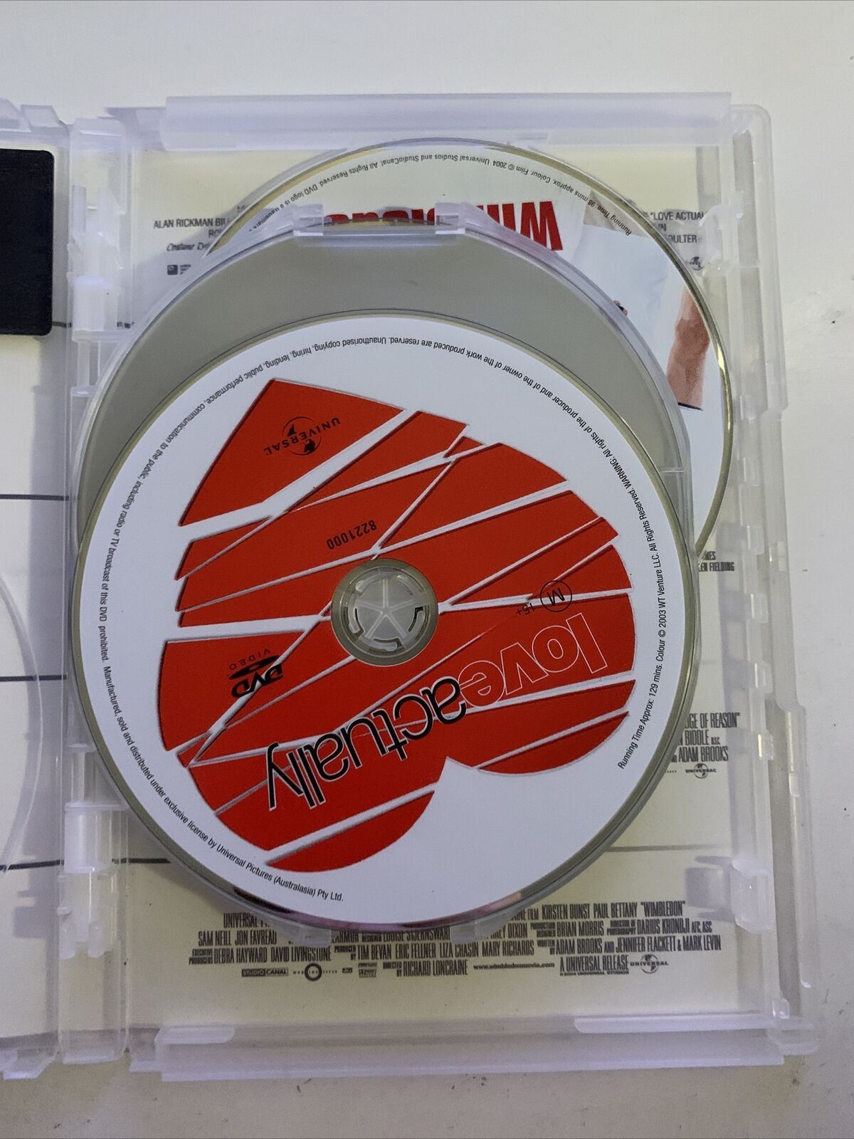 Love Actually / Notting Hill / Bridget Jones Diary 1 & 2 / Wimbledon DVD Region4