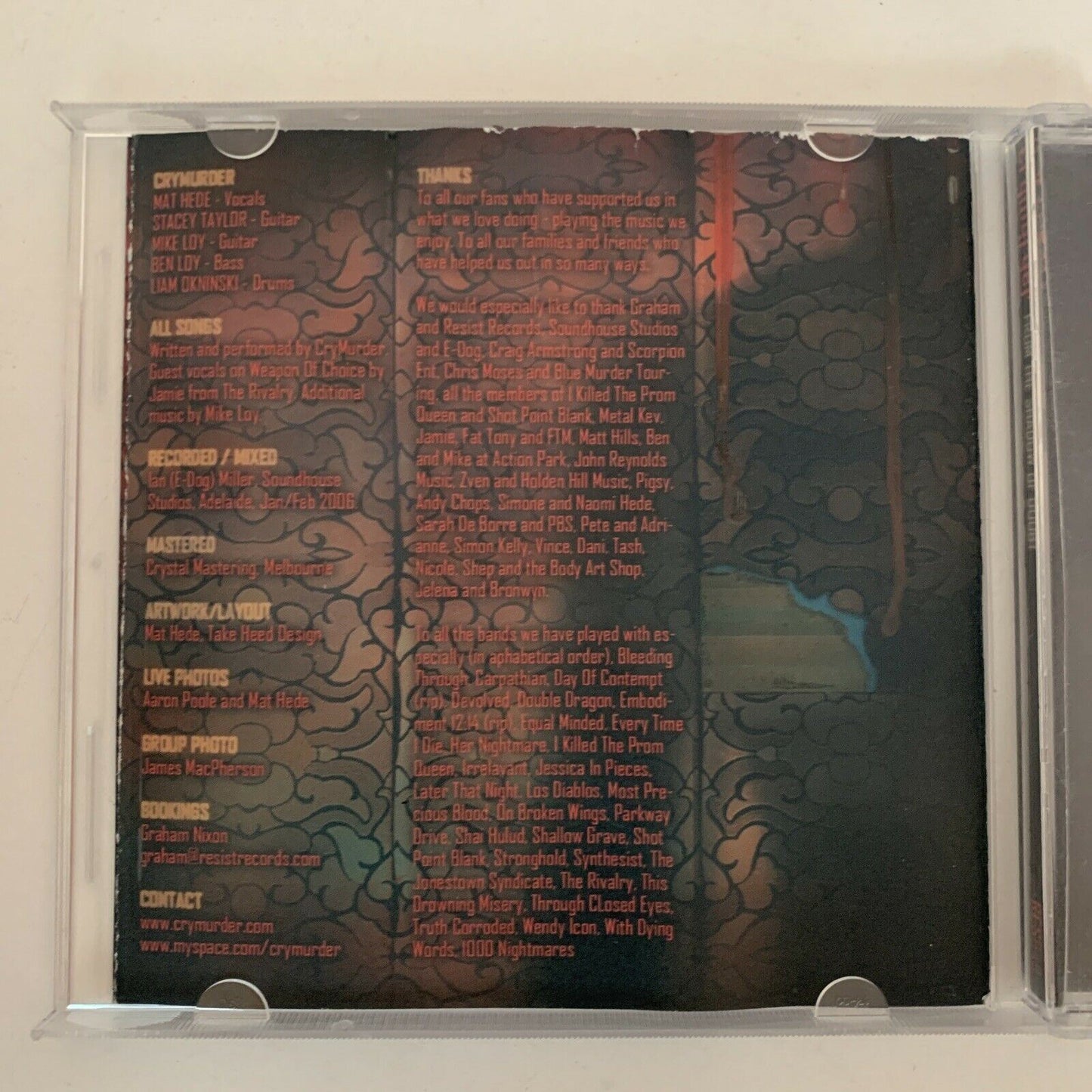 CryMurder – From The Shadow Of Doubt CD 2006