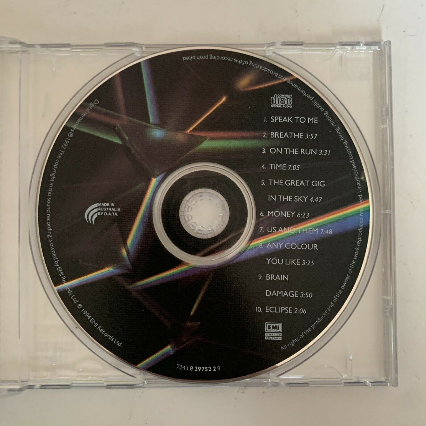 Pink Floyd – Dark Side Of The Moon (CD, 1973) Album