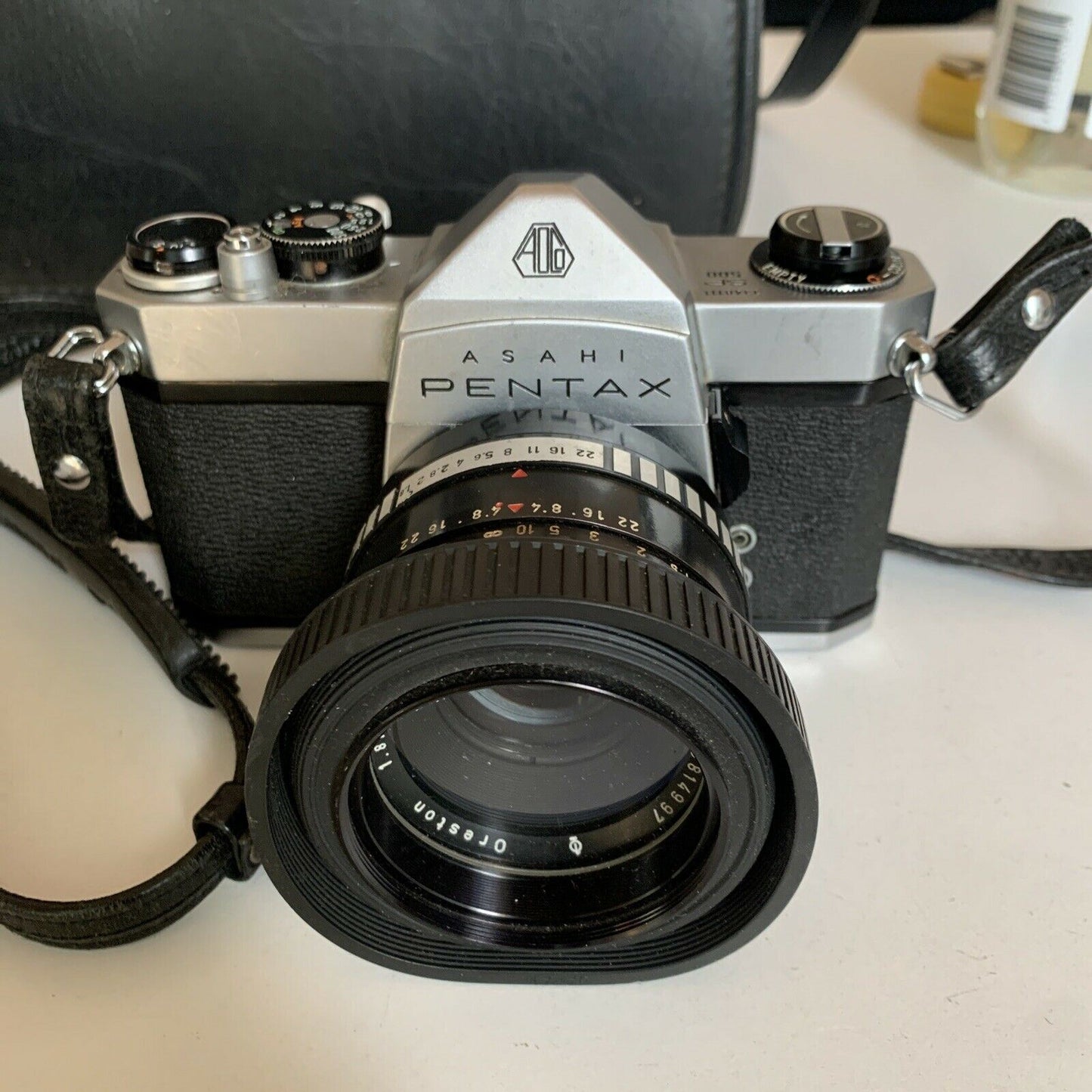 Asahi Pentax SP500 SLR Super-Takumar 55mm f2, leather case Vintage Film Camera