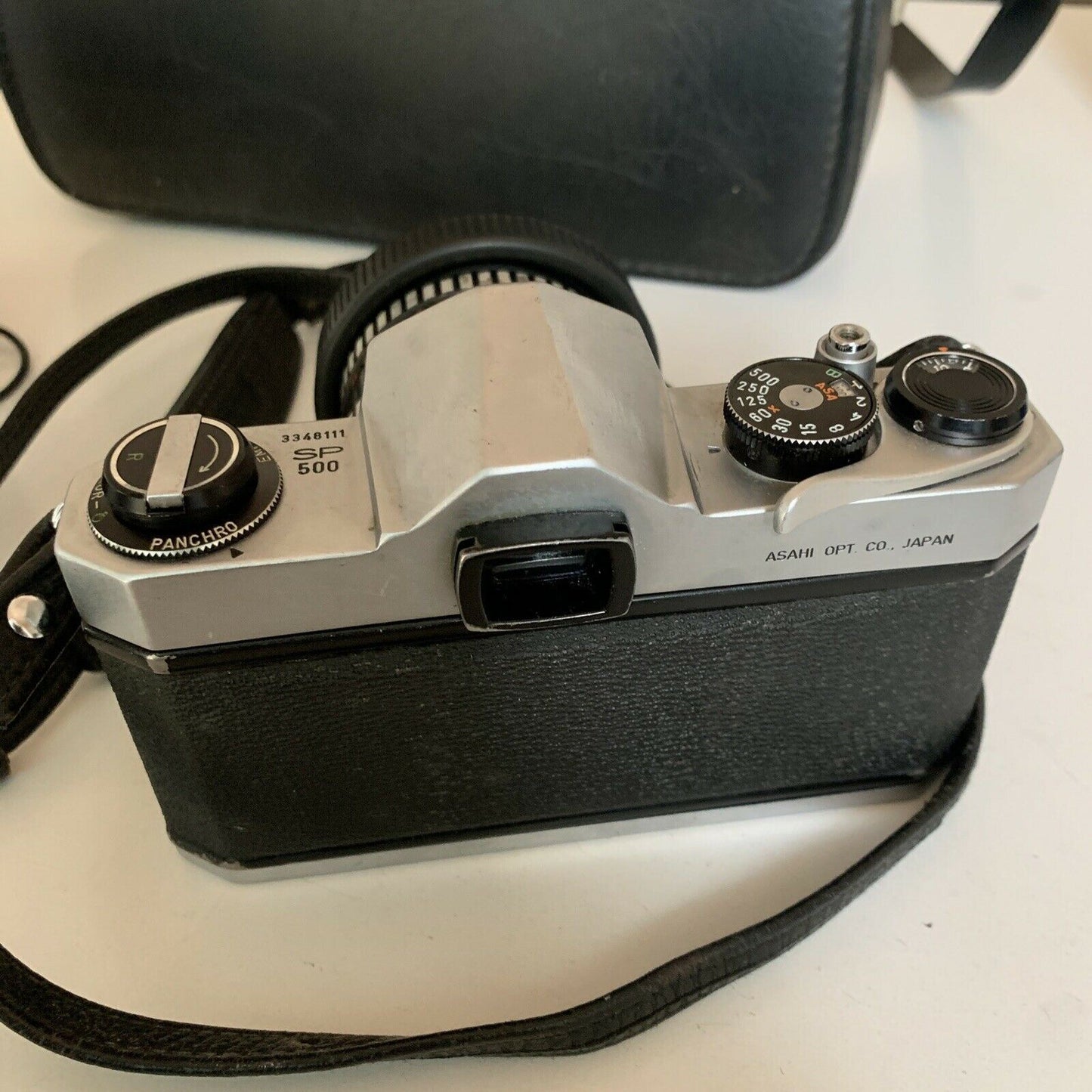 Asahi Pentax SP500 SLR Super-Takumar 55mm f2, leather case Vintage Film Camera