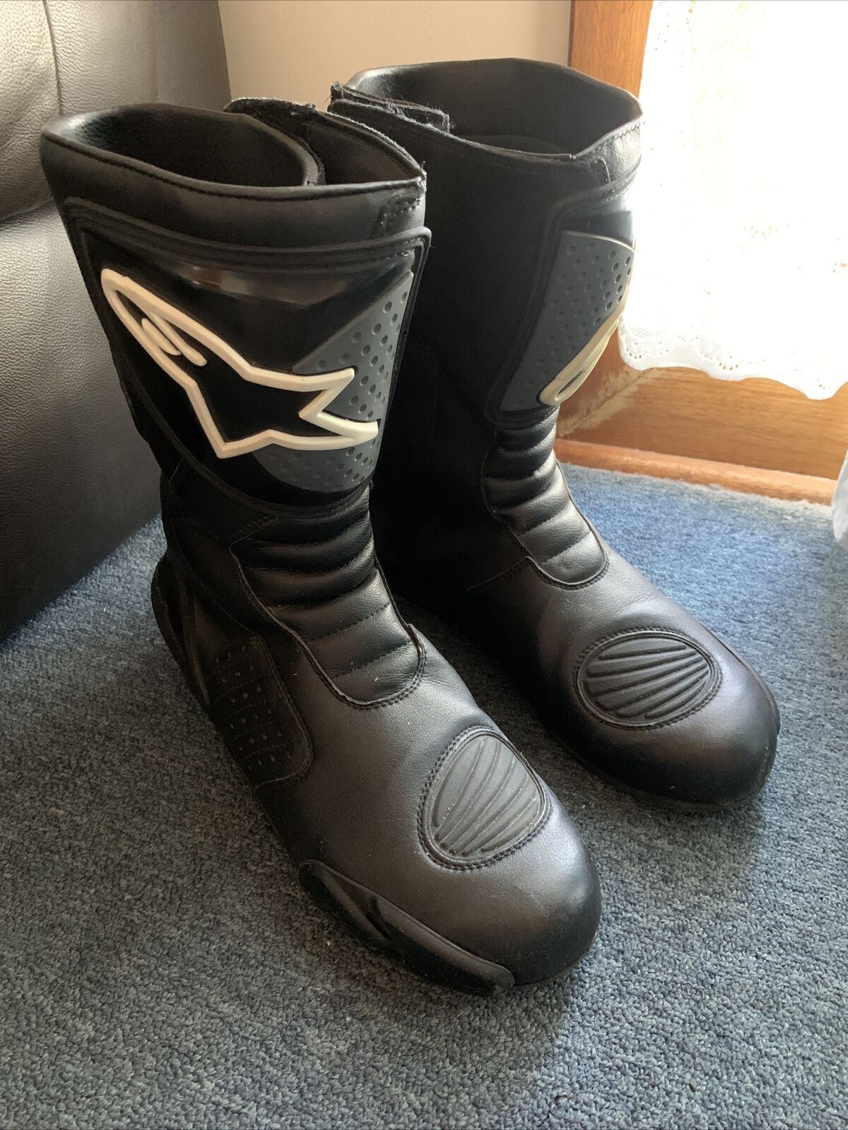 Alpinestars Motorcycle Racing Boots 4913 Size Euro 45 US 10.5 UK 10 Black