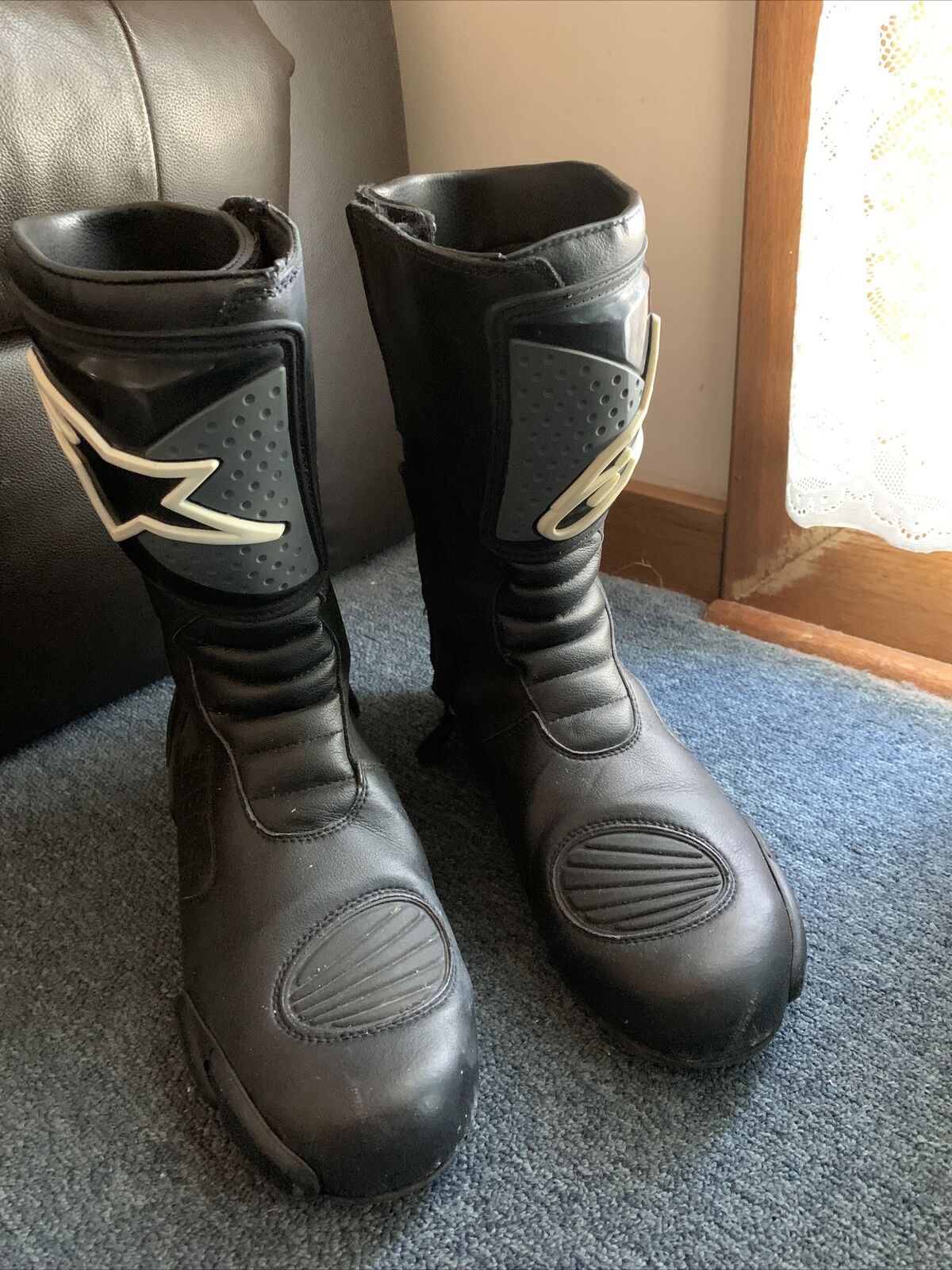 Alpinestars Motorcycle Racing Boots 4913 Size Euro 45 US 10.5 UK 10 Black