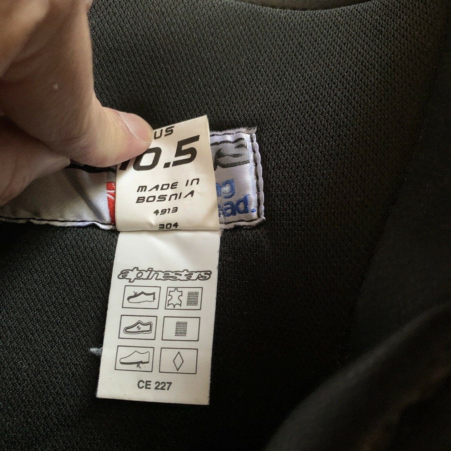 Alpinestars Motorcycle Racing Boots 4913 Size Euro 45 US 10.5 UK 10 Black