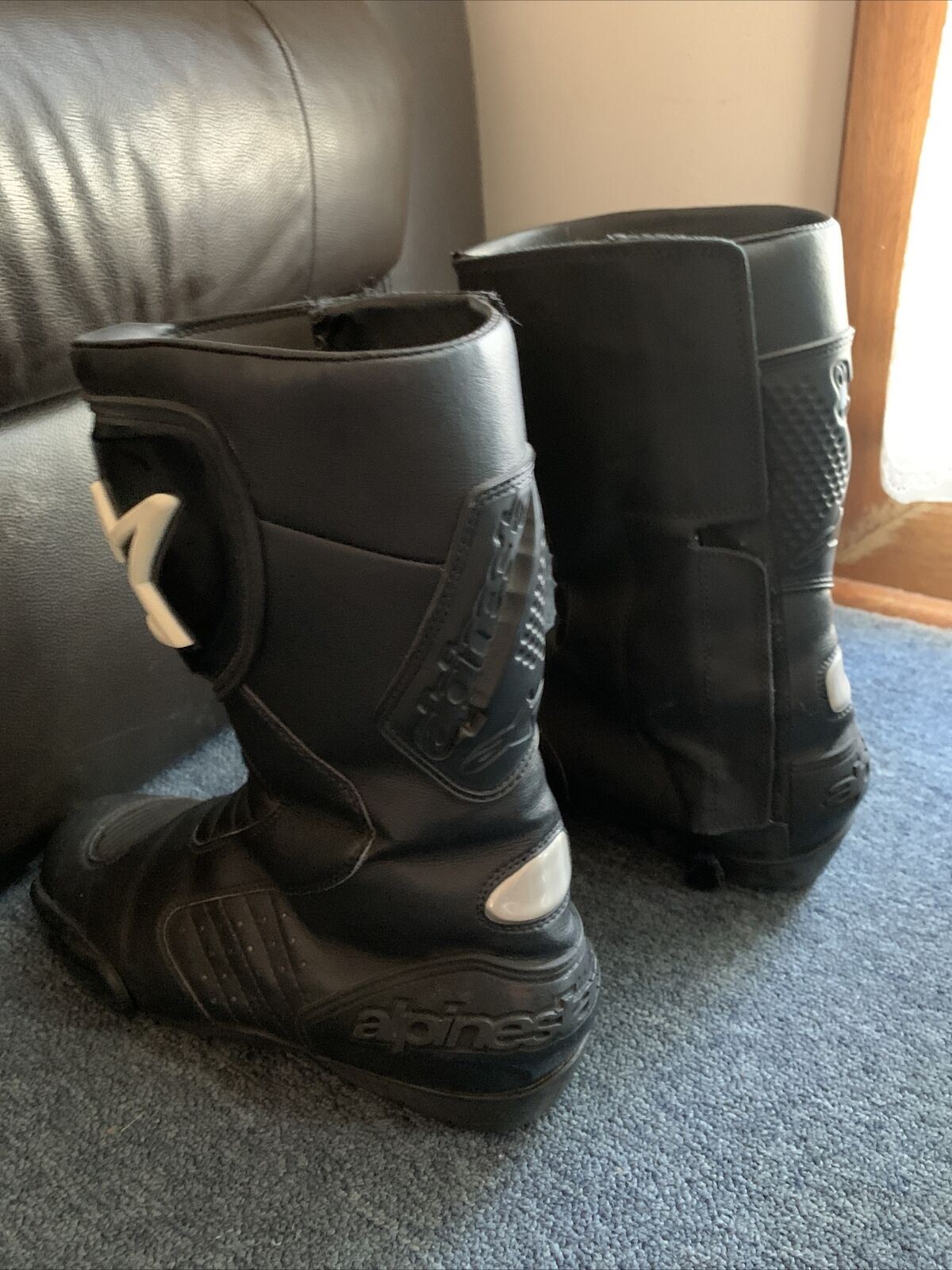Alpinestars Motorcycle Racing Boots 4913 Size Euro 45 US 10.5 UK 10 Black