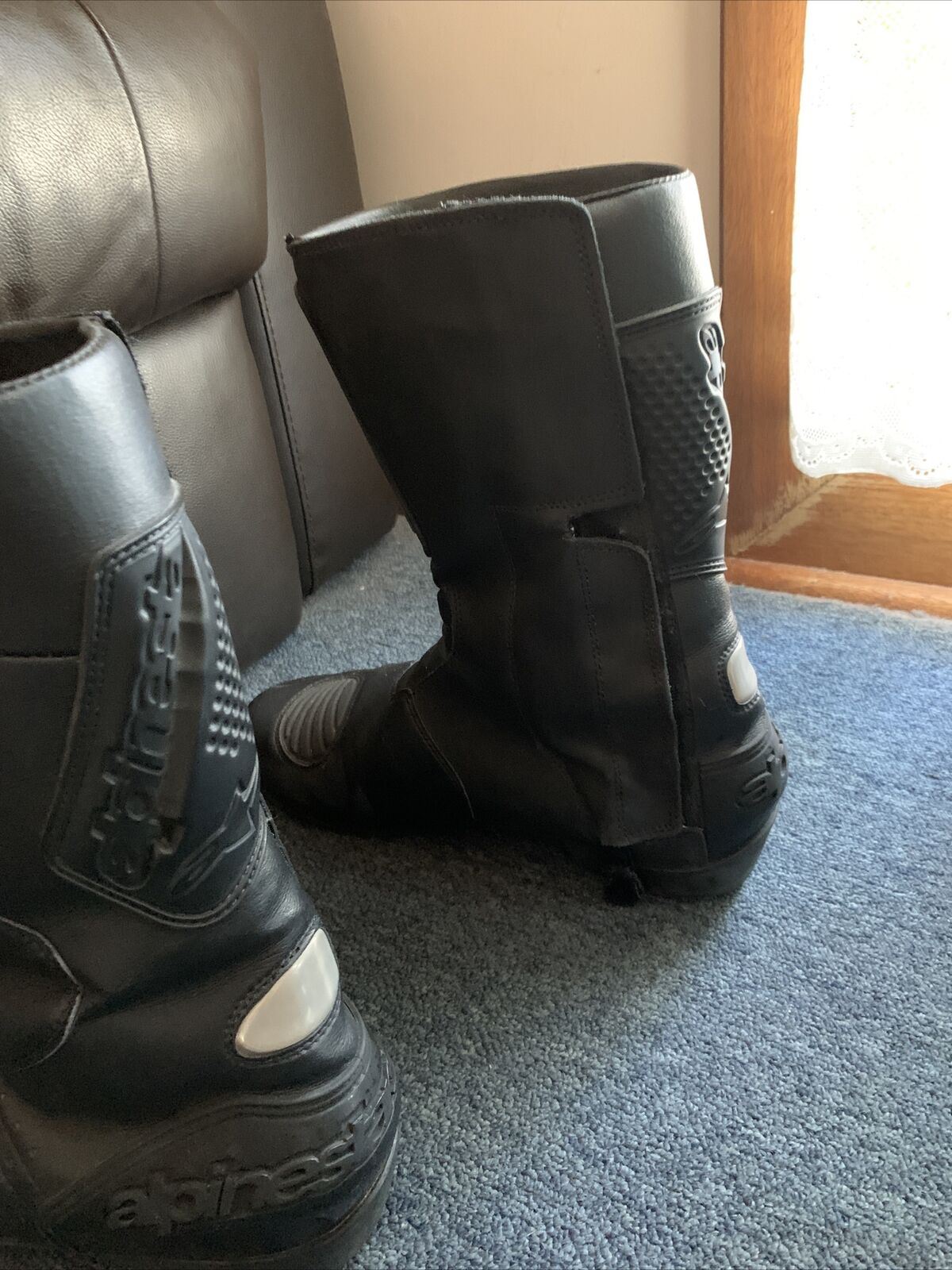 Alpinestars Motorcycle Racing Boots 4913 Size Euro 45 US 10.5 UK 10 Black