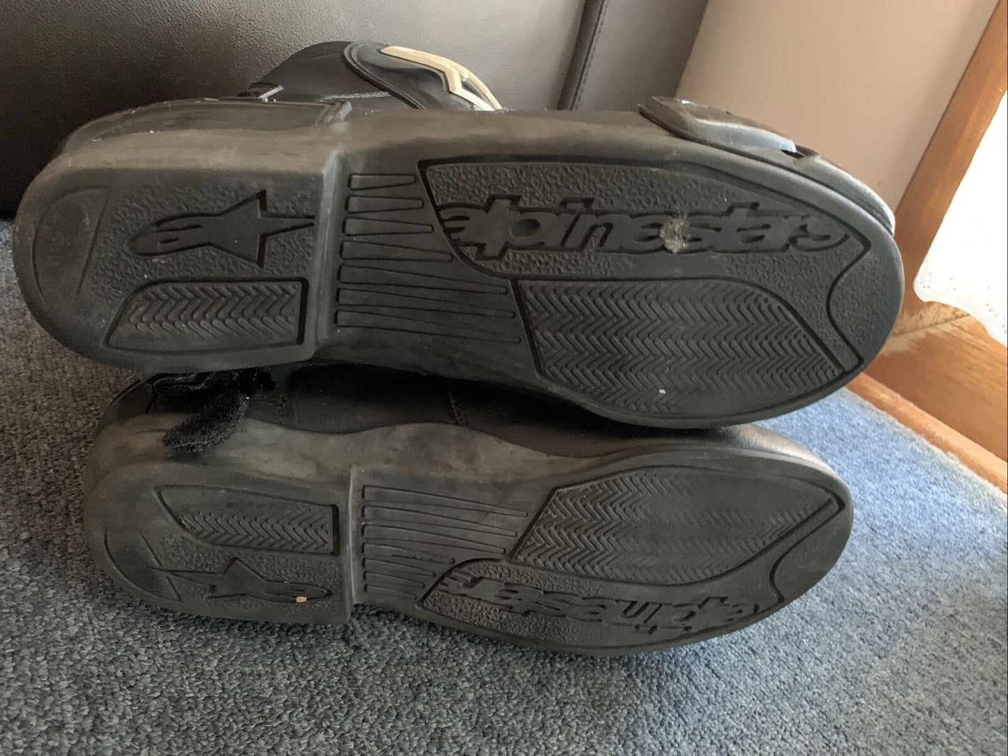 Alpinestars Motorcycle Racing Boots 4913 Size Euro 45 US 10.5 UK 10 Black