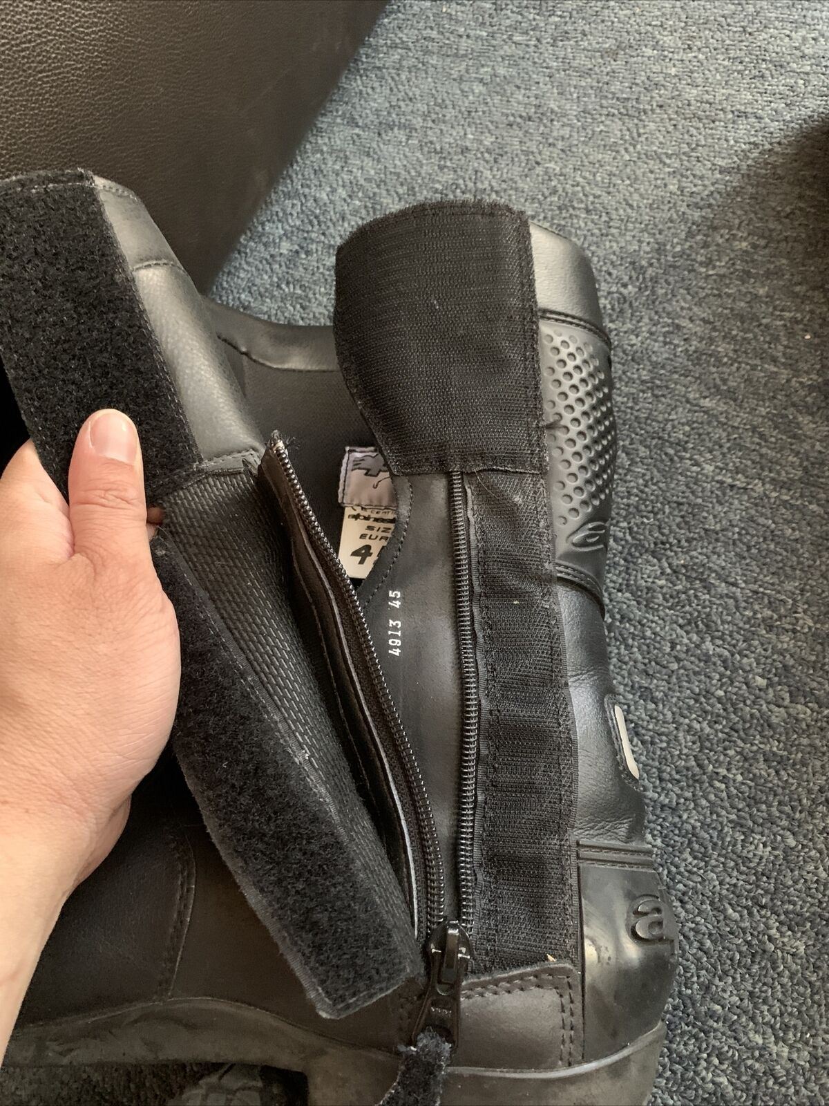 Alpinestars Motorcycle Racing Boots 4913 Size Euro 45 US 10.5 UK 10 Black