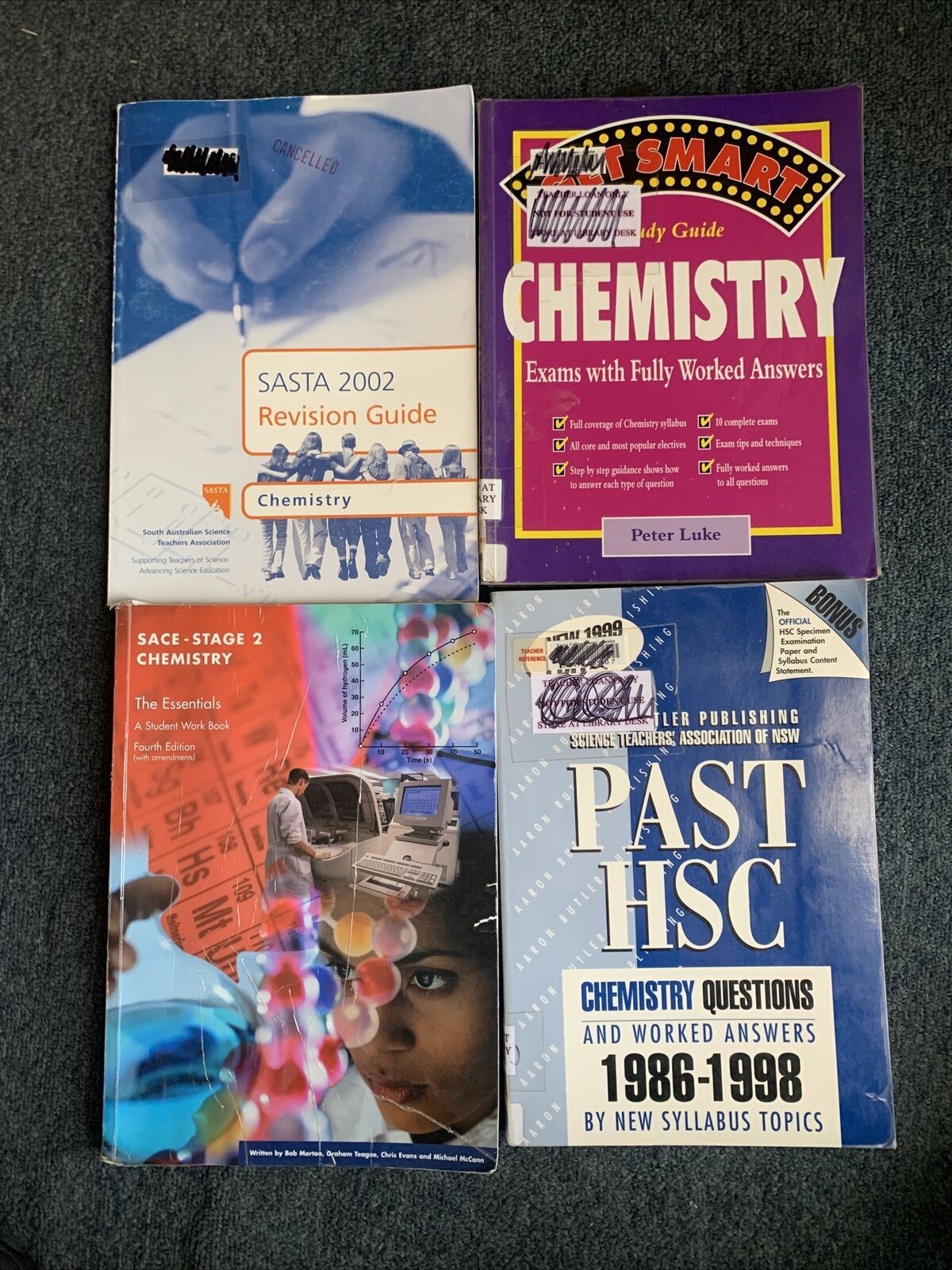 4x SACE Stage 2 Chemistry Books: The Essentials, Past HSC, Revision guide, Exams