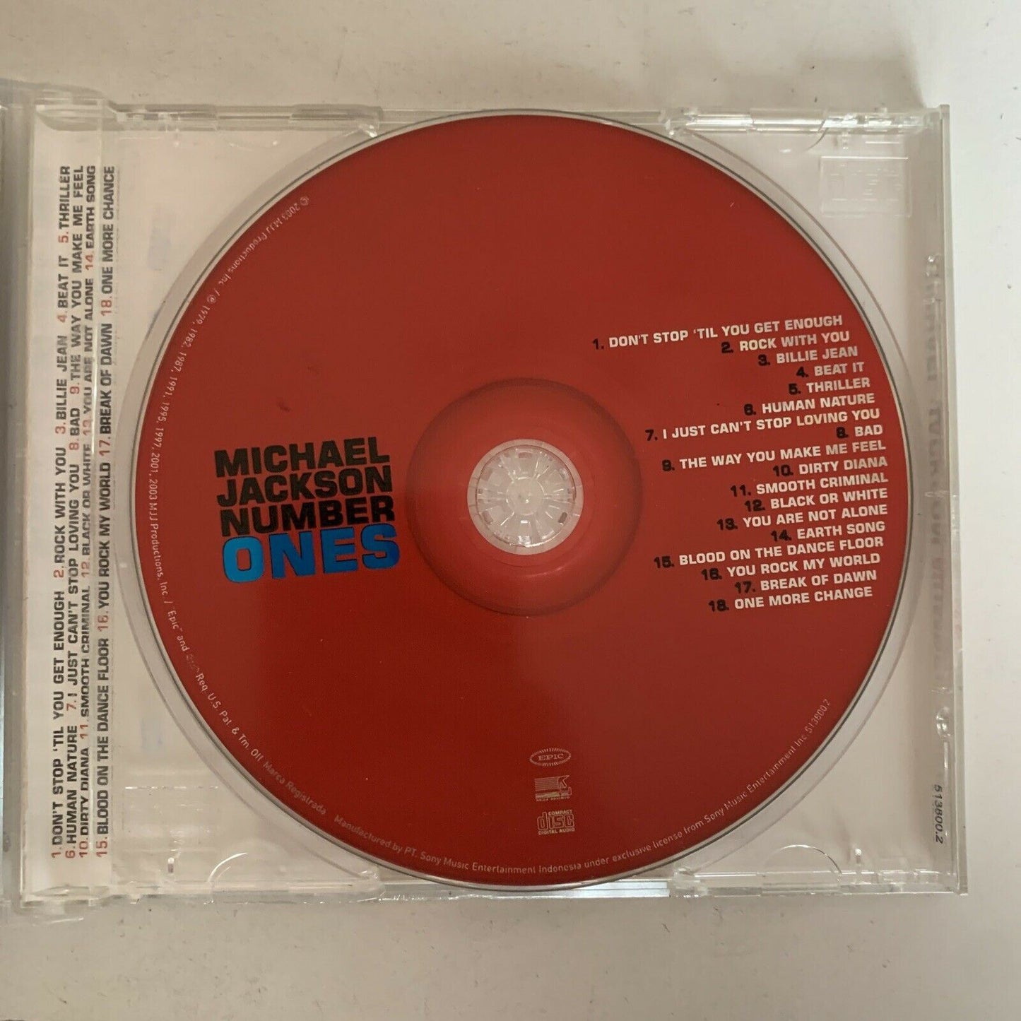 Michael Jackson – Number Ones (CD, 2003)