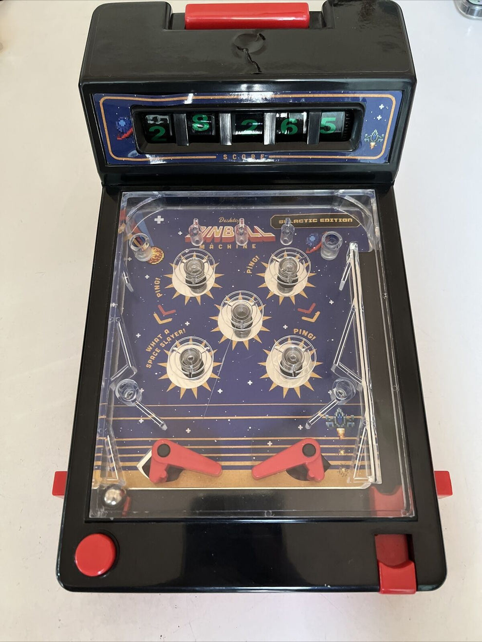 Desktop Pinball Machine Galactic Edition Retro Unit