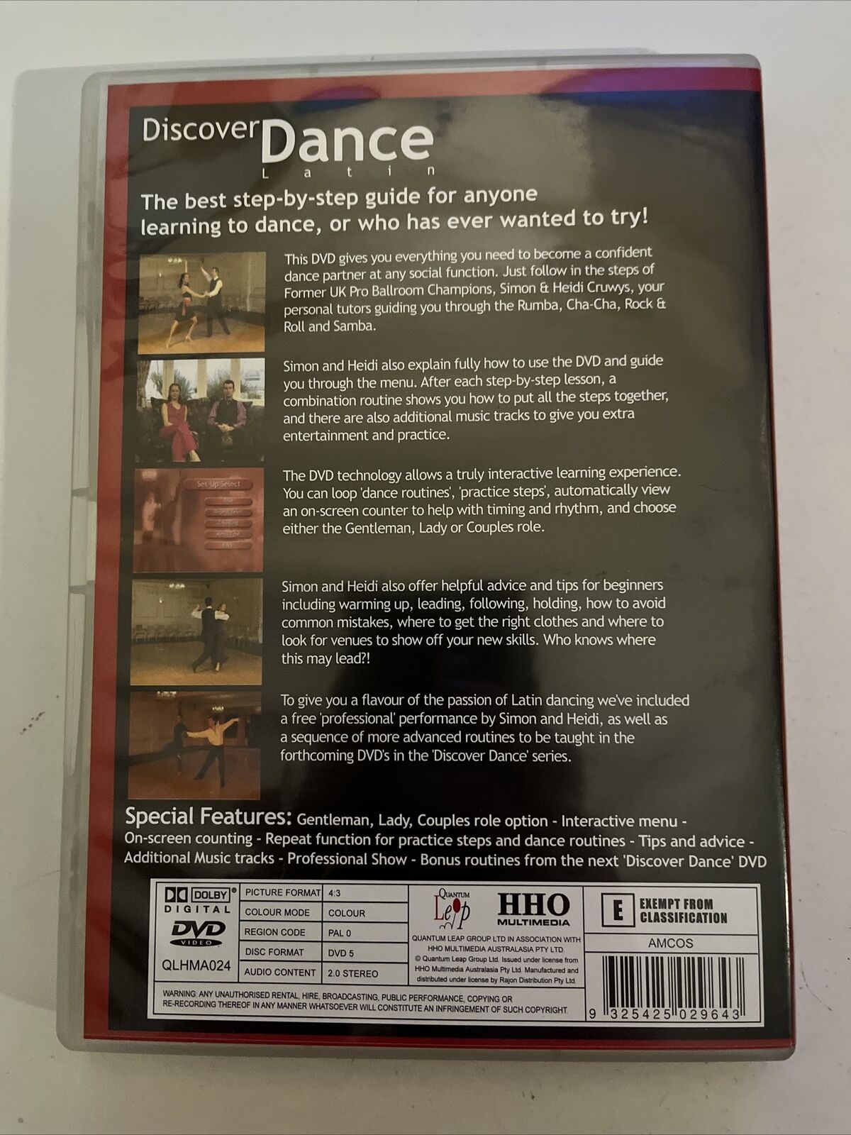 Discover Dance Latin - Learn Rumba, Cha-cha, Rock & Roll, Samba (DVD) All Region