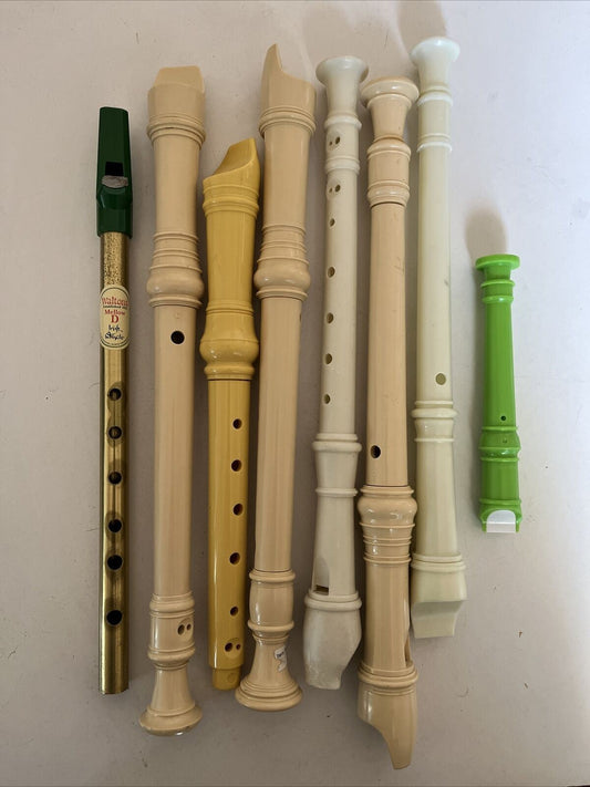 7x Lot Recorders And Irish Whistle