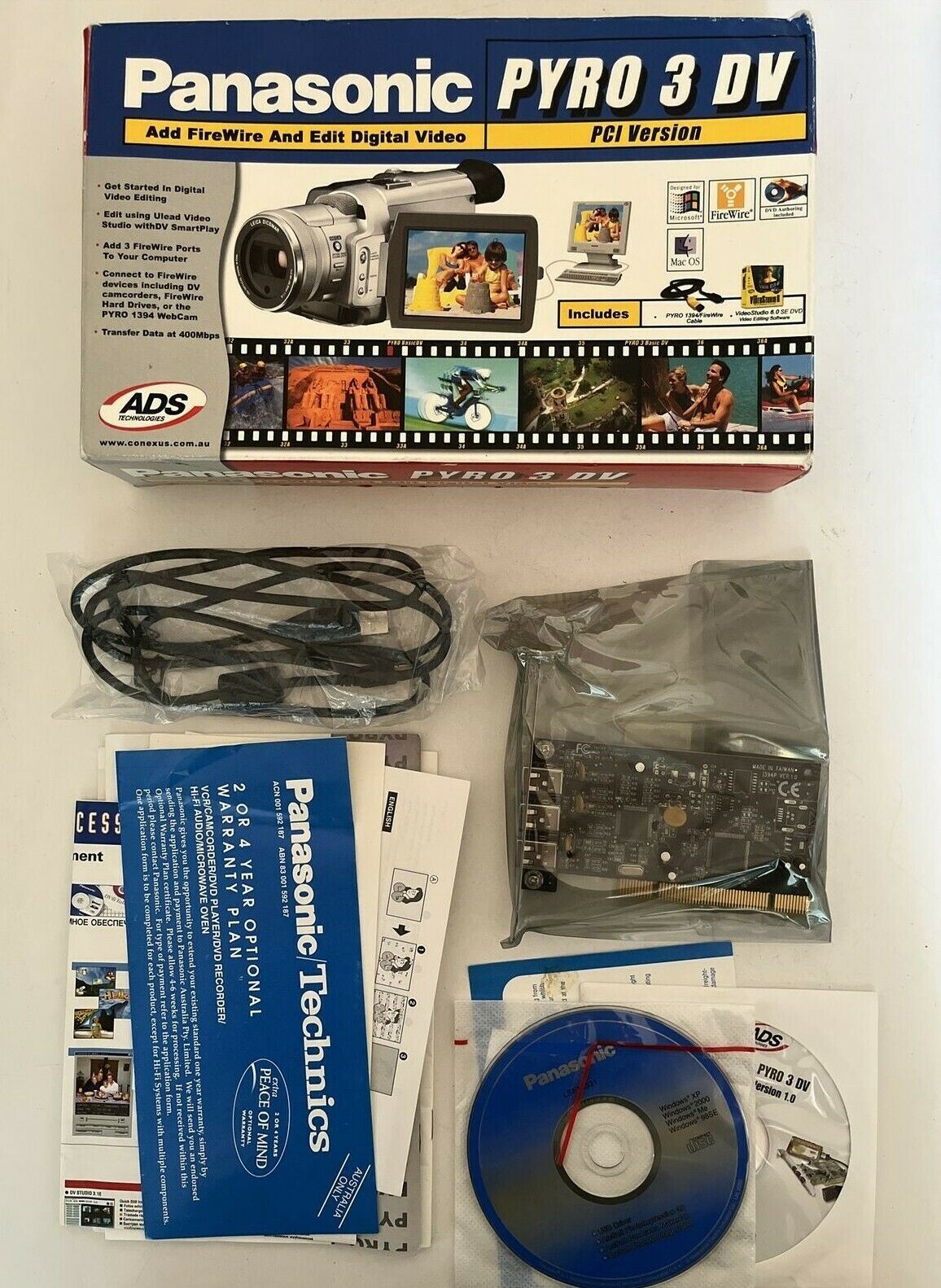 Panasonic Pyro 3 DV FireWire PCI Card Video Capture Card