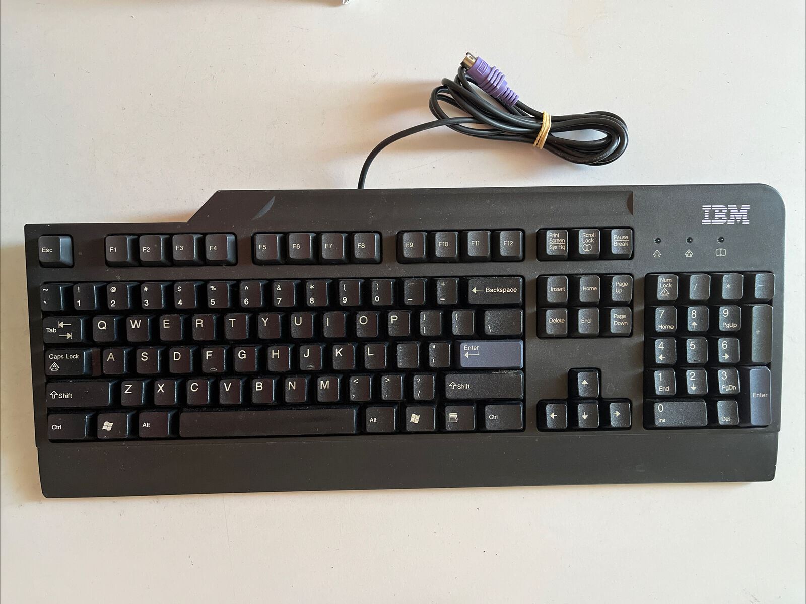 Vintage IBM PS/2 Wired Keyboard Black SK-8820 - Tested & Working ...