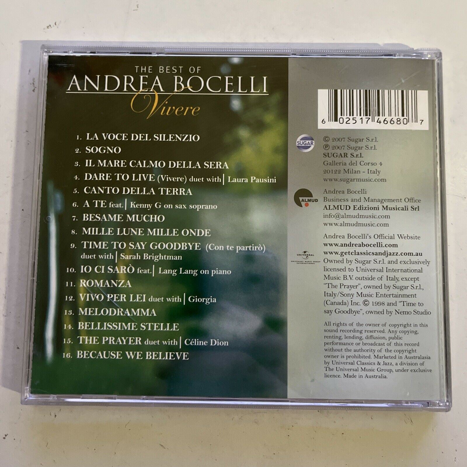 Andrea Bocelli – The Best Of Andrea Bocelli: Vivere (CD, 2007) – Retro Unit