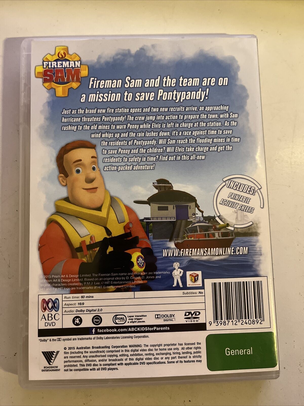 Fireman Sam - Heroes Of The Storm (DVD, 2014) Animated Movie. Region 4