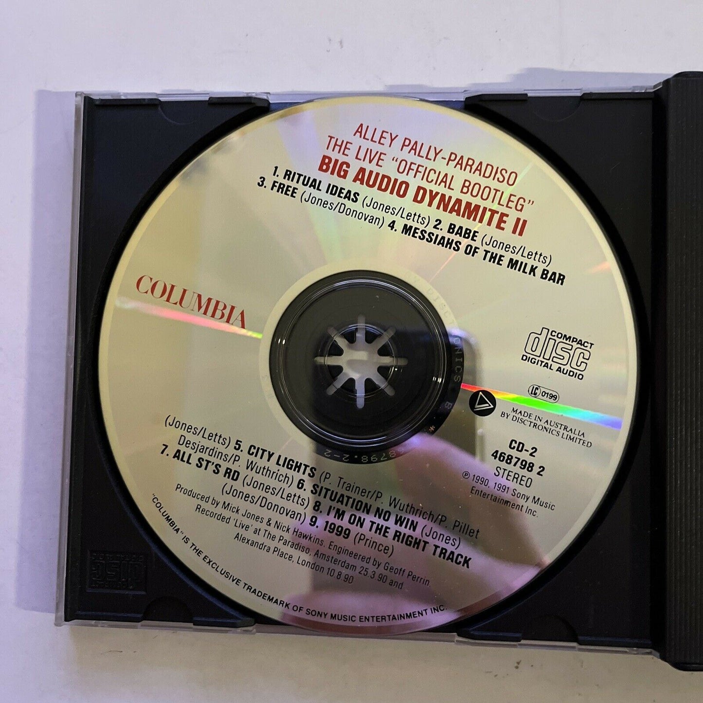 Big Audio Dynamite II - The Globe + Live Official Bootleg CD, 2-Disc Album,1991