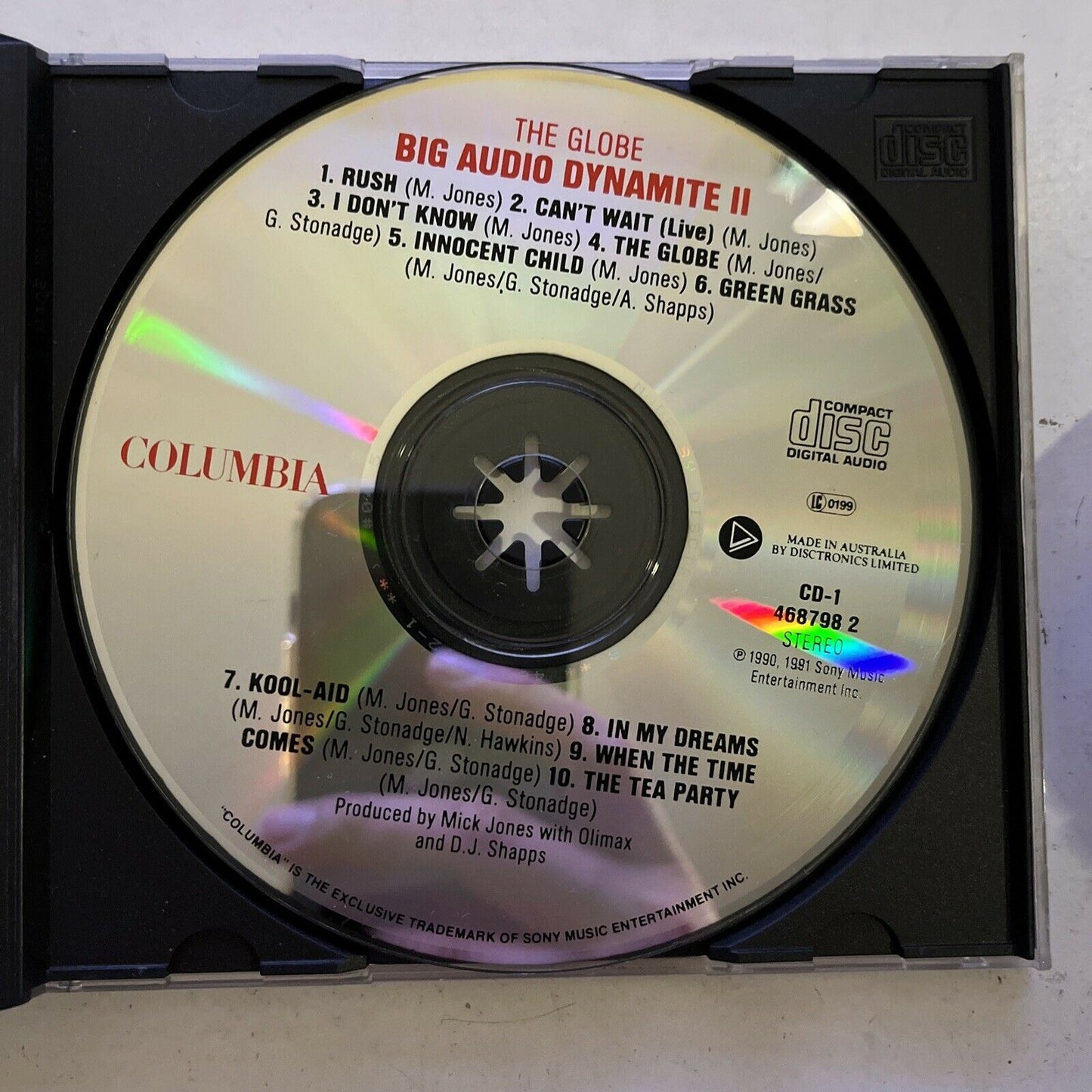 Big Audio Dynamite II - The Globe + Live Official Bootleg CD, 2-Disc Album,1991