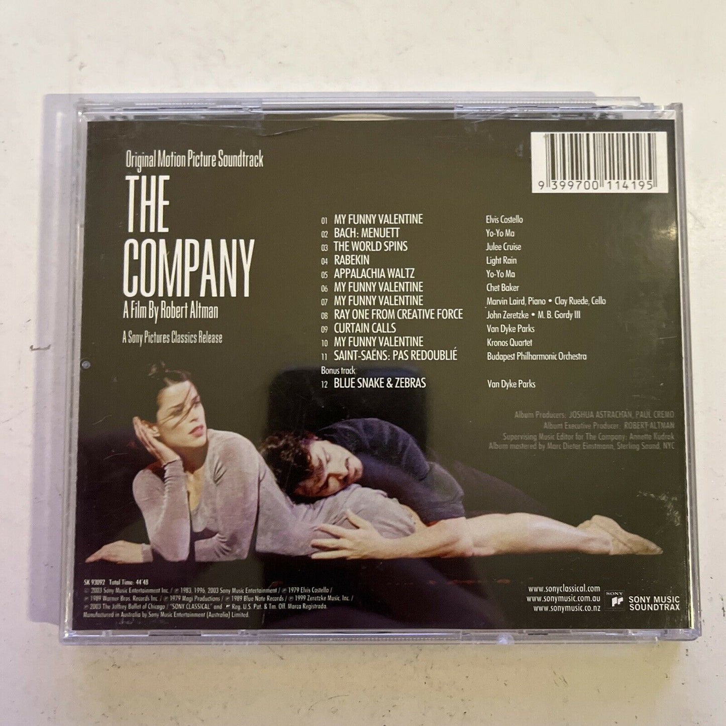 The Company - Original Motion Picture Soundtrack CD Album 2003 (Robert Altman)