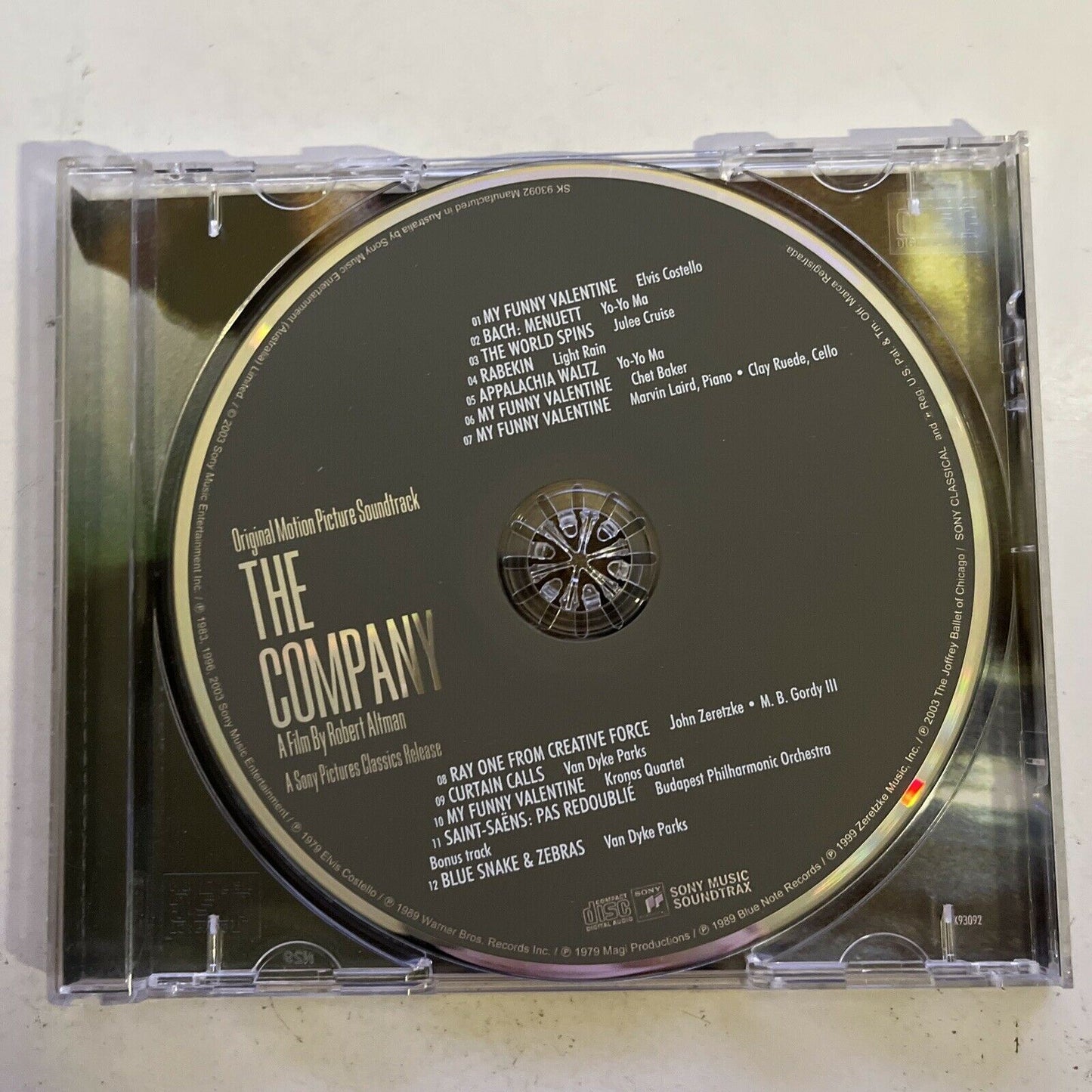 The Company - Original Motion Picture Soundtrack CD Album 2003 (Robert Altman)