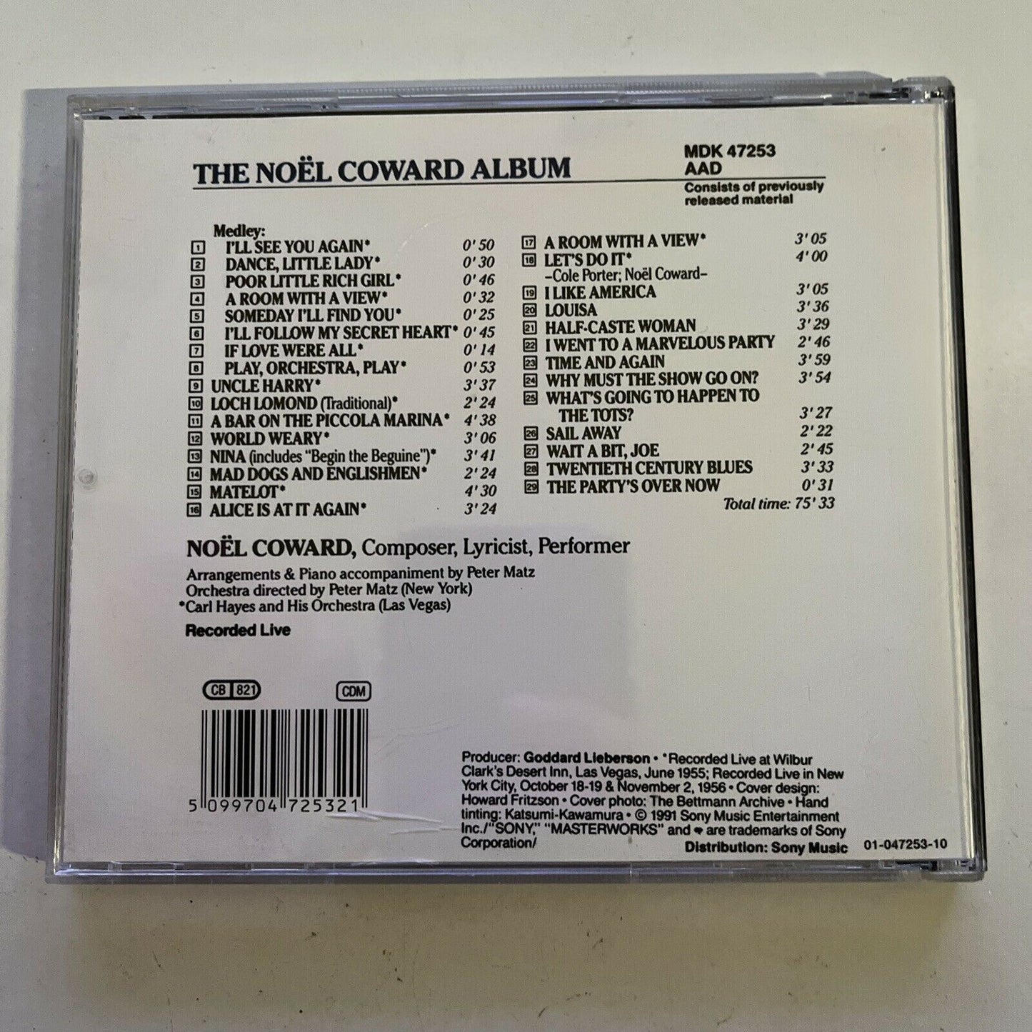 Noël Coward – The Noël Coward Album CD 1991