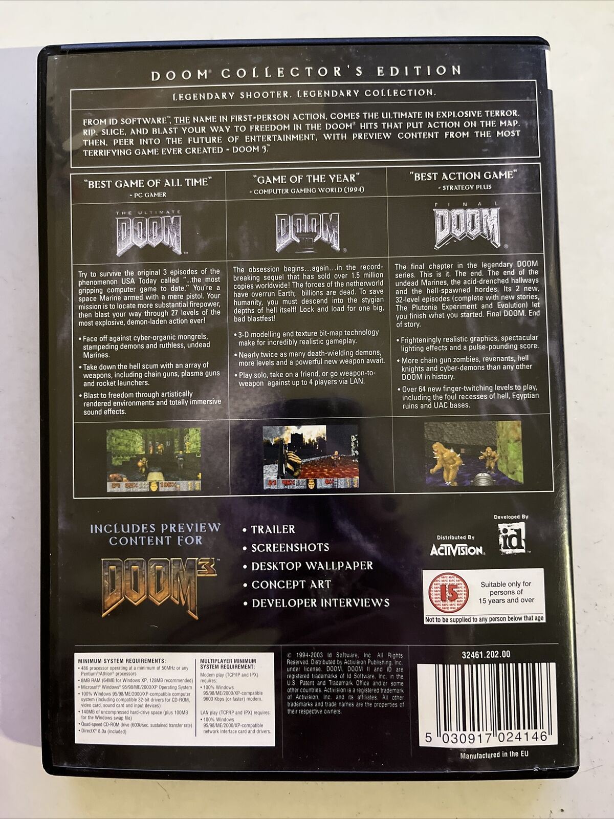 Ultimate Doom Trilogy: Ultimate Doom, Doom 2, Final Doom -Collector's Edition PC