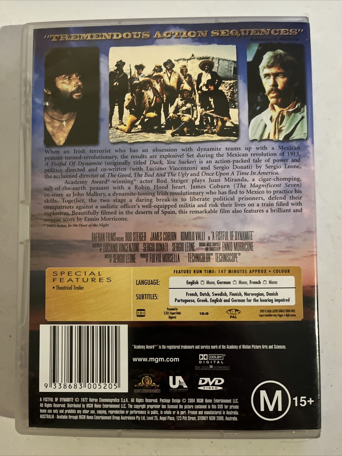 A Fistful Of Dollars / A Fistful Of Dynamite (DVD, 1972) Clint Eastwood. Region4