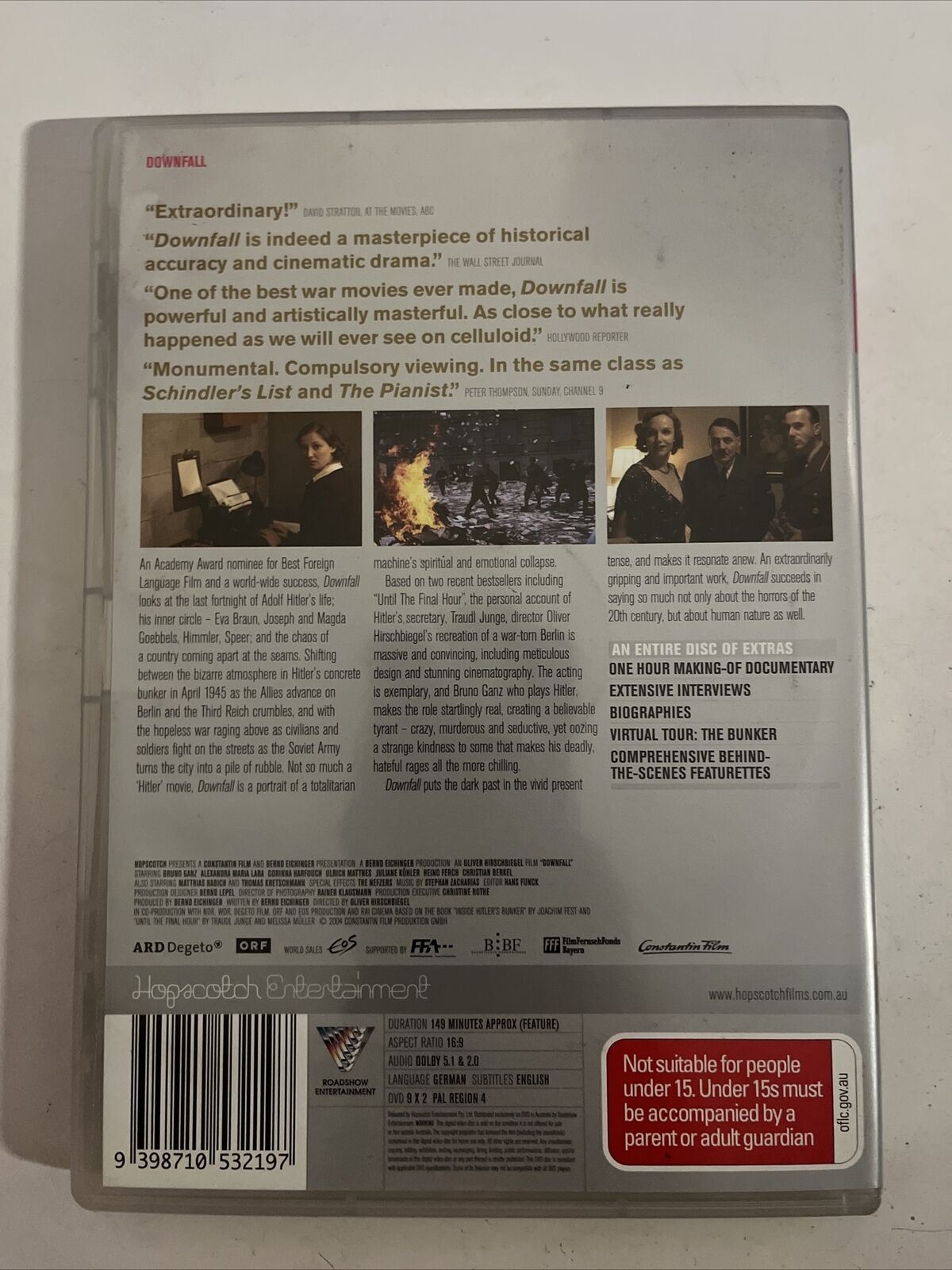 Downfall - Special Edition (DVD, 2004) Bruno Ganz, Alexandra Maria Lara. Region4