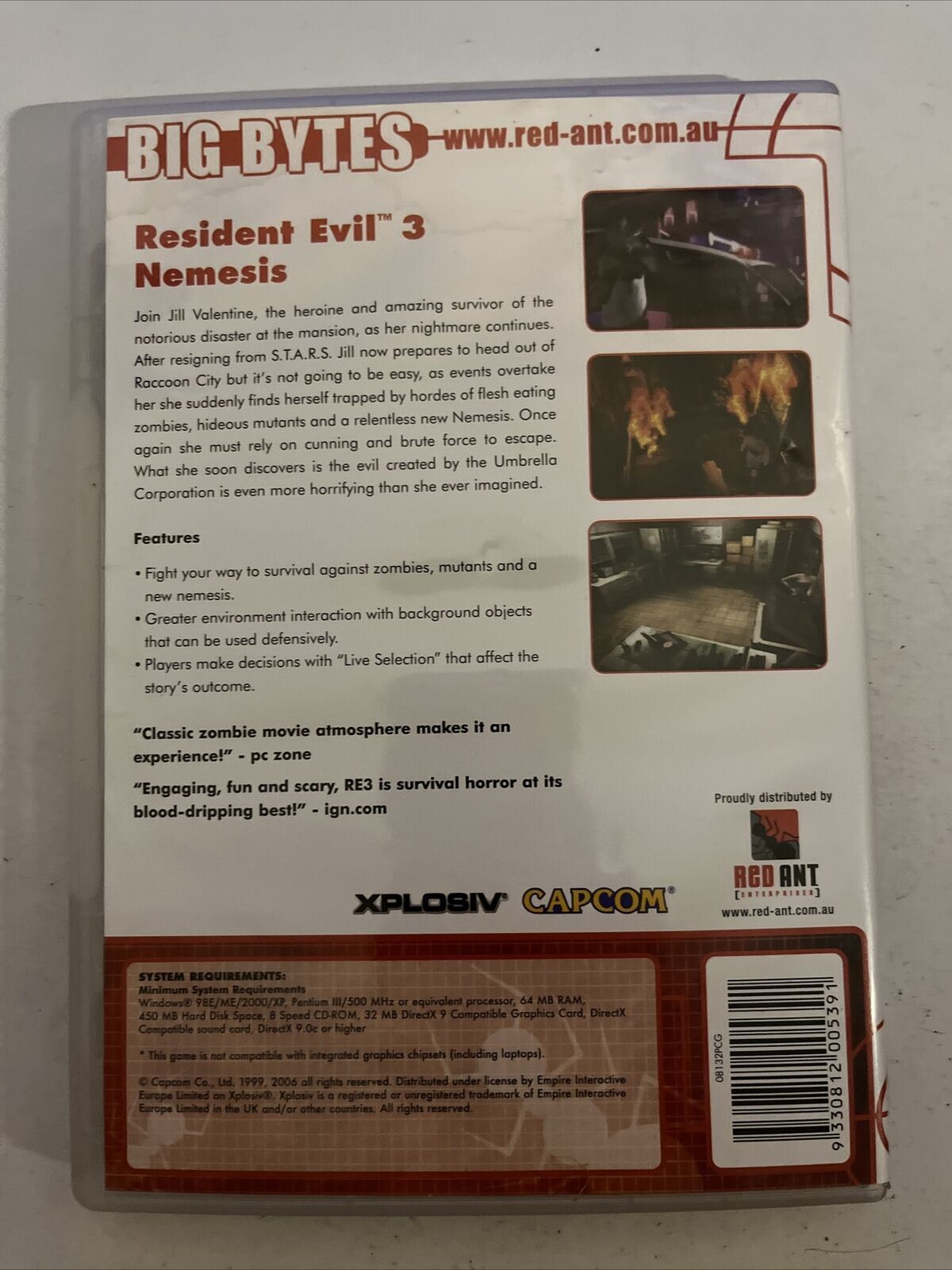 Resident Evil 3 Nemesis - PC Windows Game