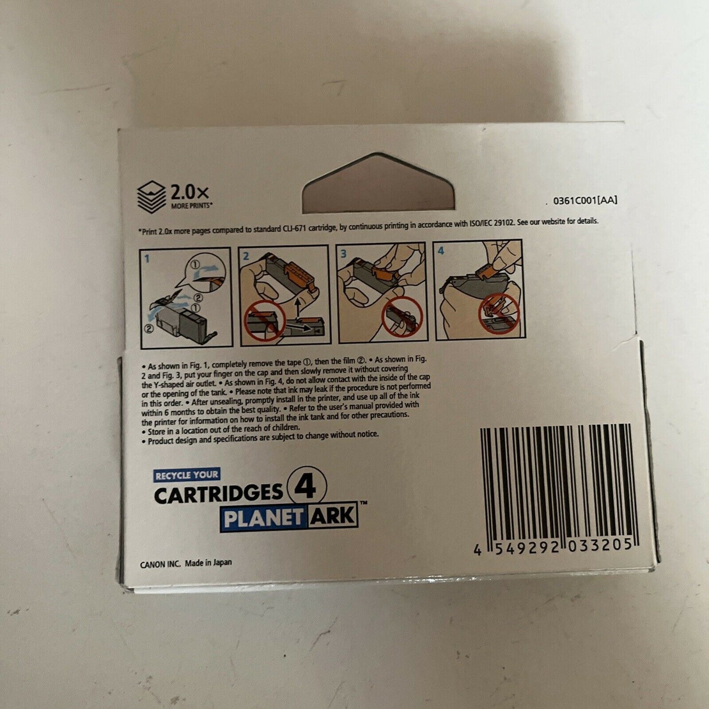 NEW Genuine Canon 671XL Ink Cartridge - Black For Pixma Printers