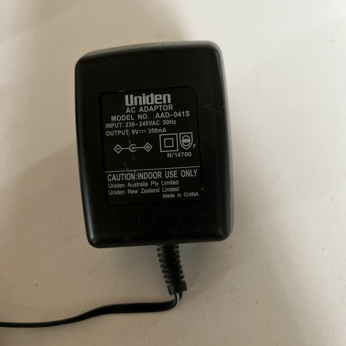 Genuine Uniden AC Adapter AAD-041S 9V 350mA Power Supply