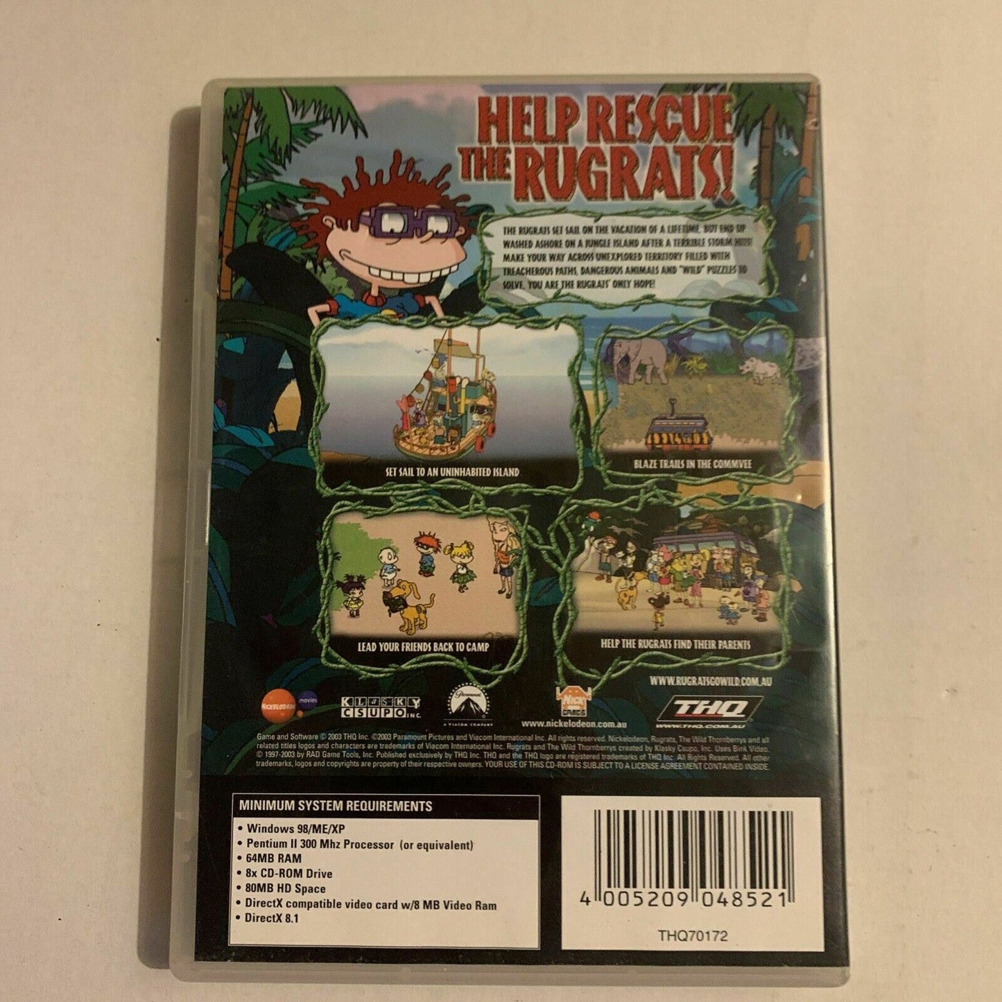 Rugrats Go Wild - PC CD-ROM Windows Game